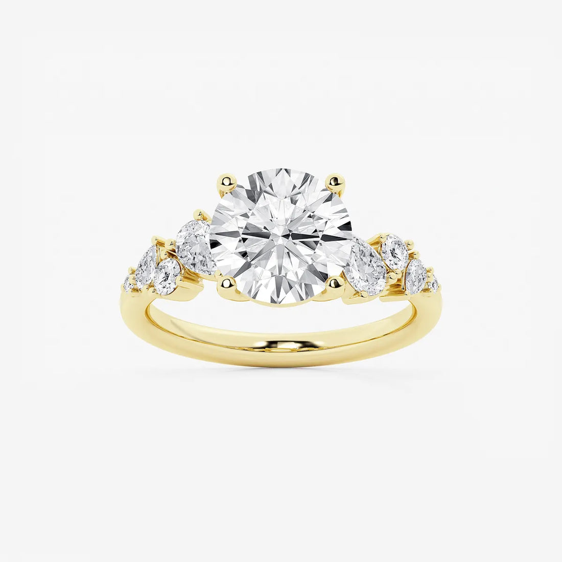 Round Cut Lab Grown Diamond Engagement Ring