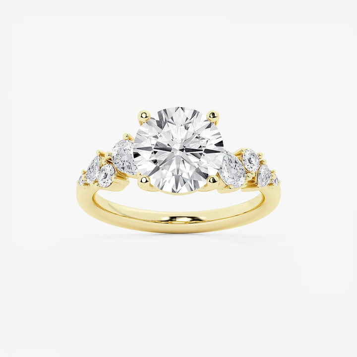 Round Cut Lab Grown Diamond Engagement Ring