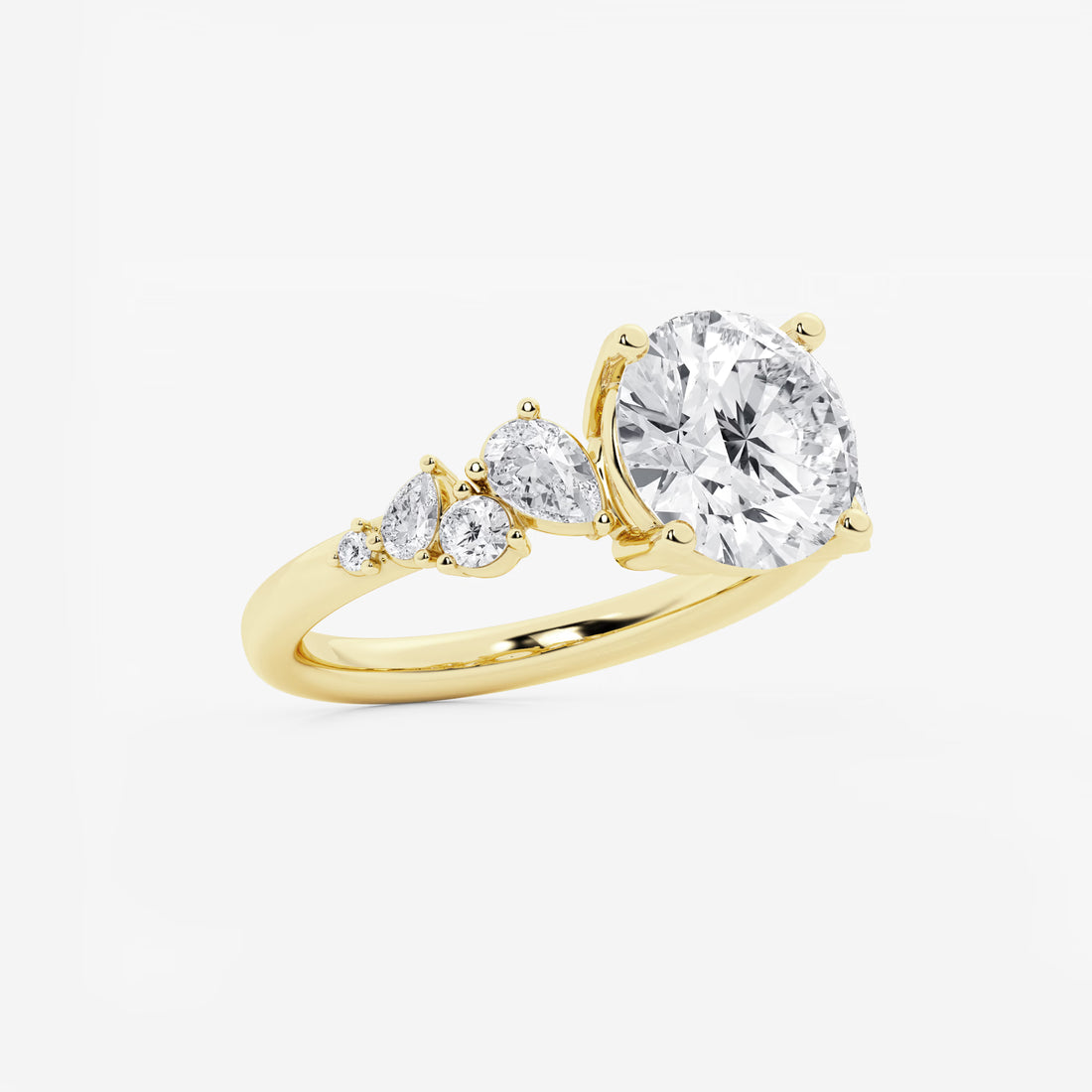 Round Cut Lab Grown Diamond Engagement Ring