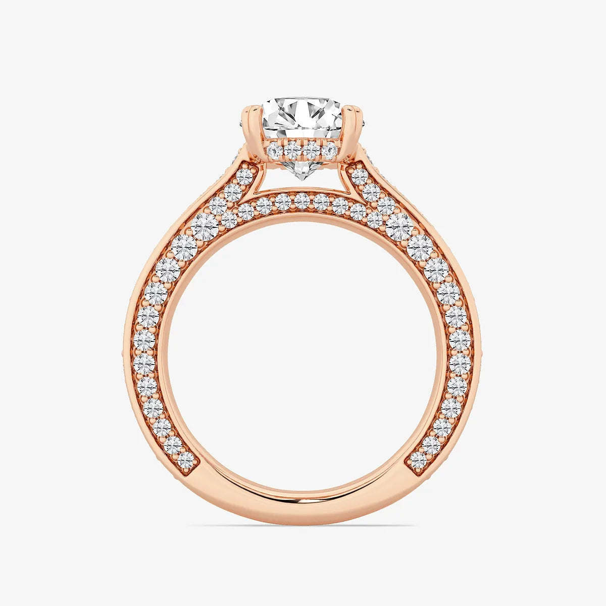 Round Cut Lab Grown Diamond Engagement Ring