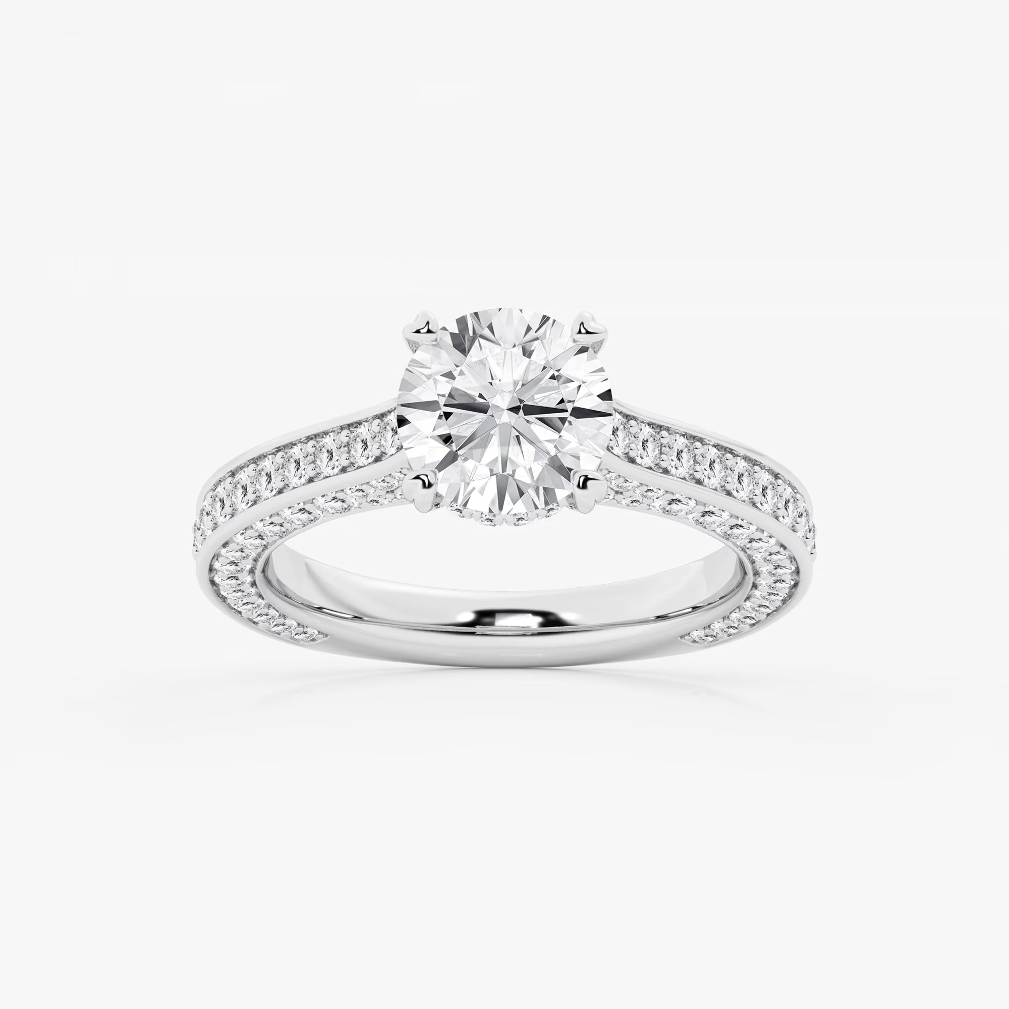 Round Cut Lab Grown Diamond Engagement Ring