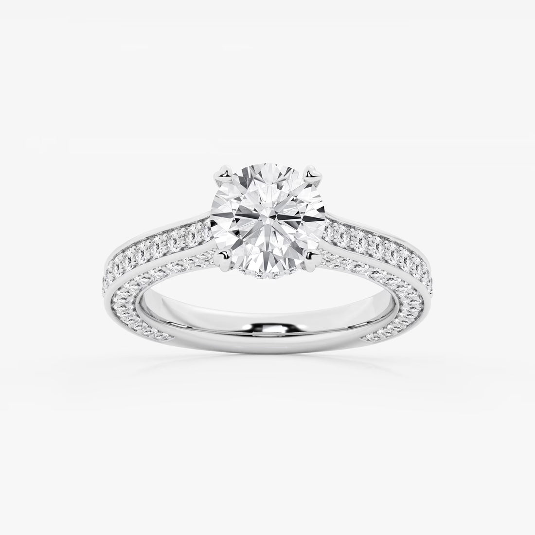 Round Cut Lab Grown Diamond Engagement Ring