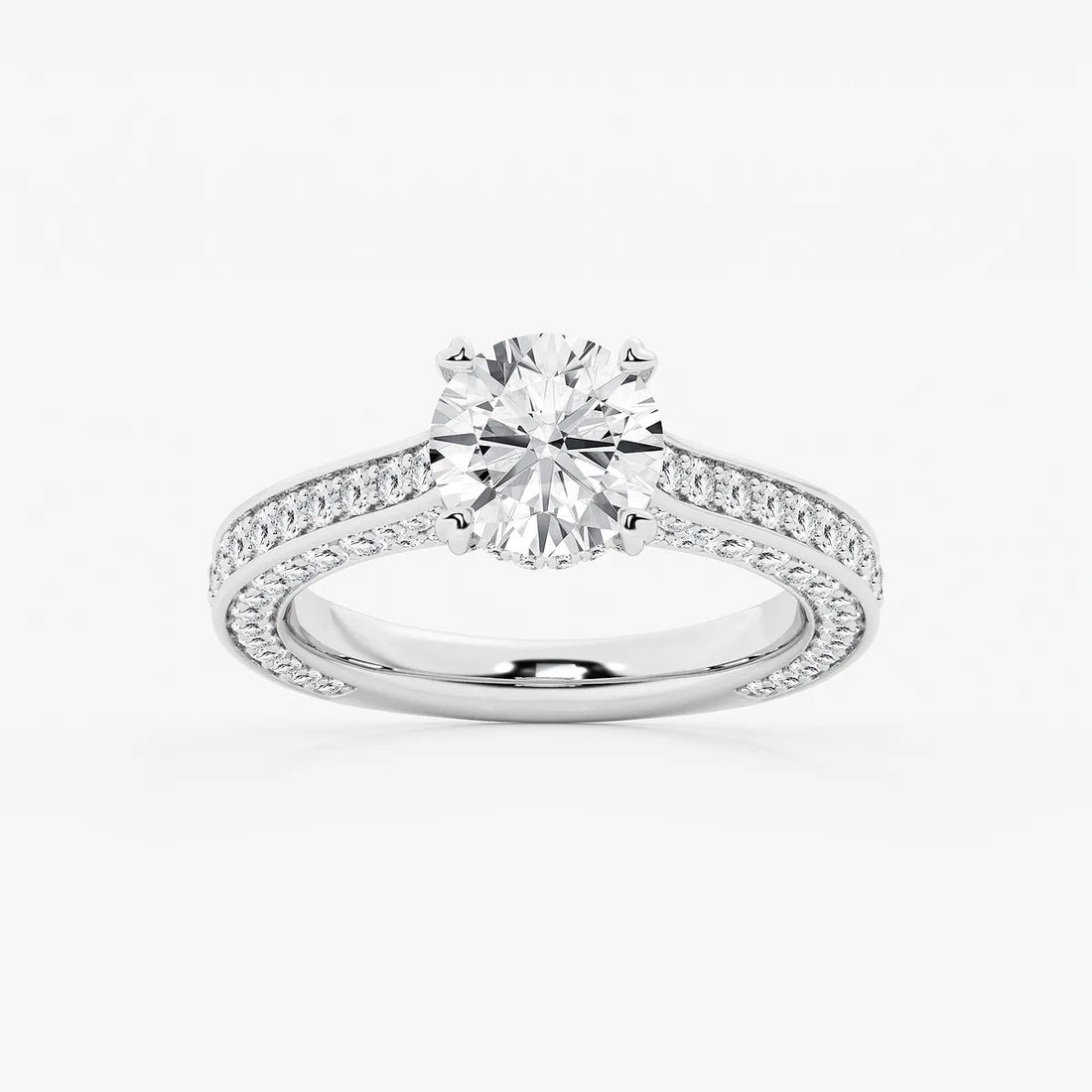 Round Cut Lab Grown Diamond Engagement Ring