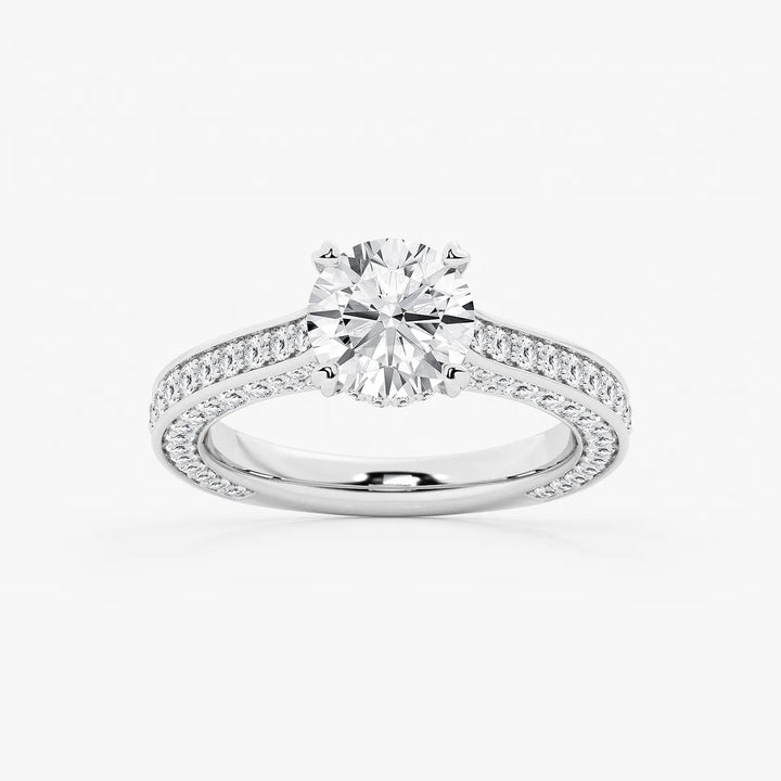 Round Cut Lab Grown Diamond Engagement Ring