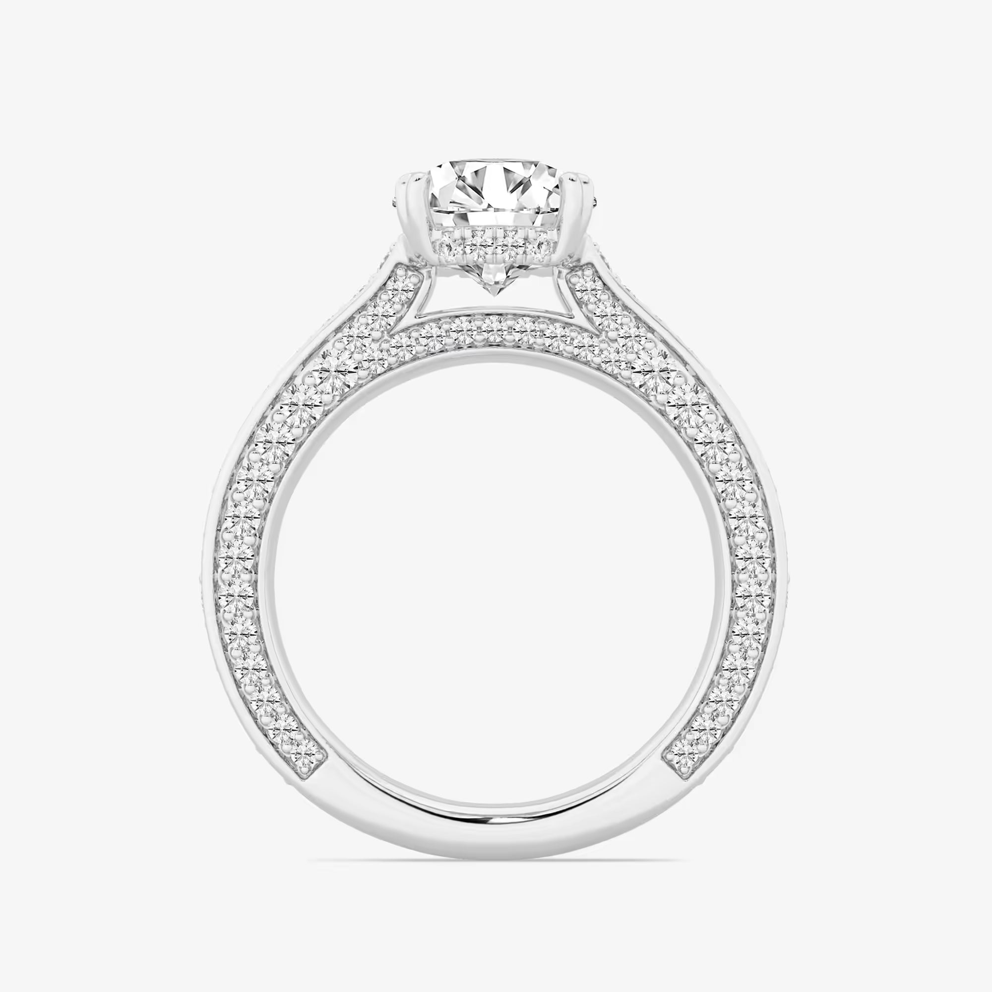 Round Cut Lab Grown Diamond Engagement Ring