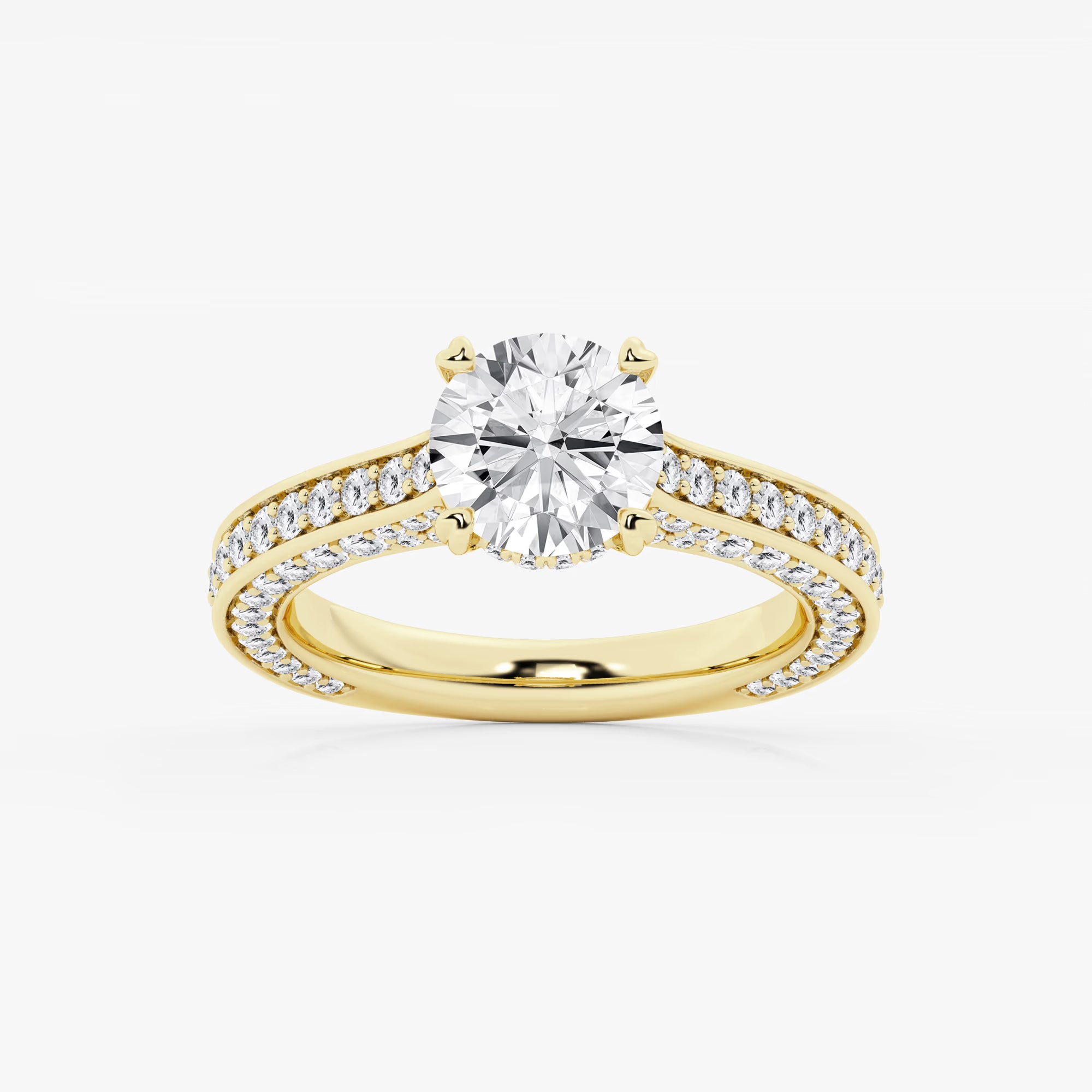 Round Cut Lab Grown Diamond Engagement Ring