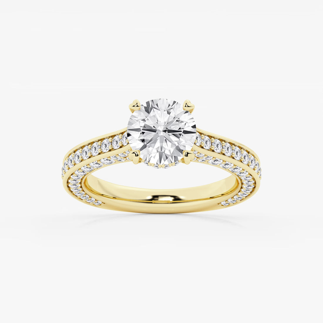 Round Cut Lab Grown Diamond Engagement Ring