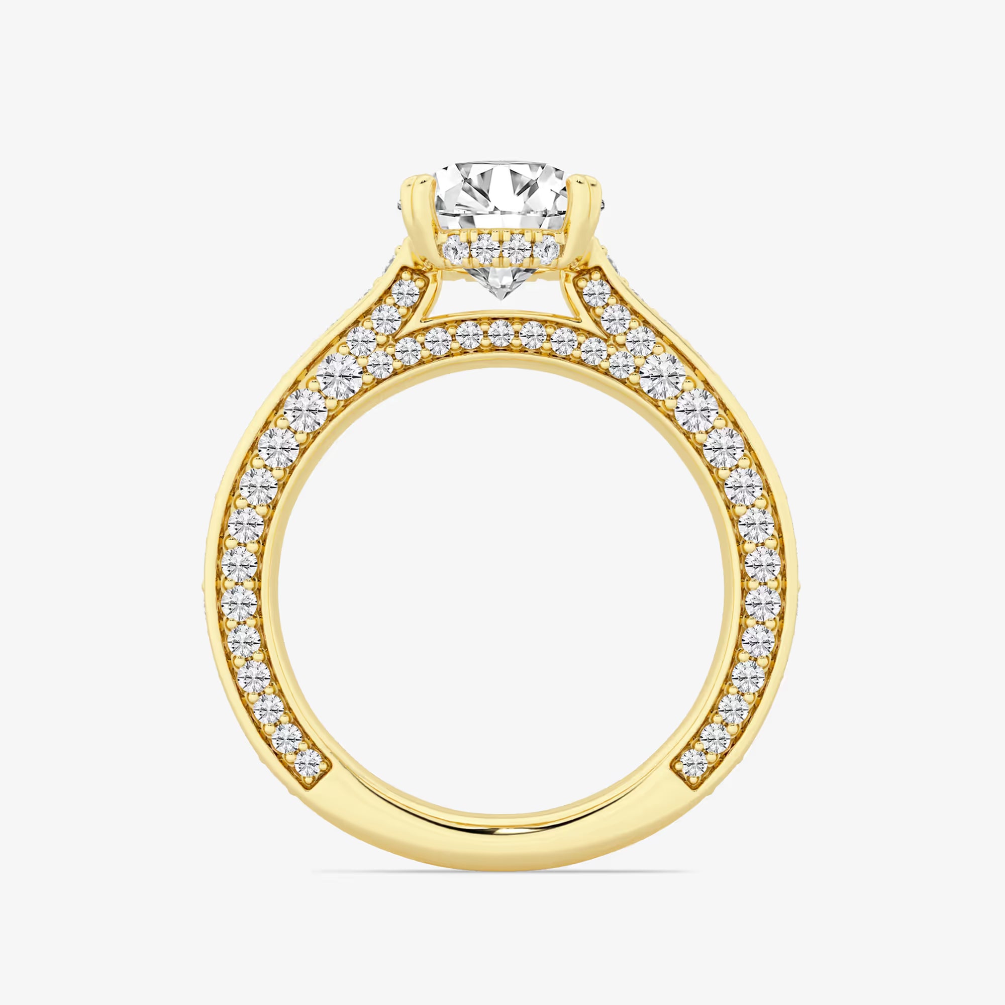 Round Cut Lab Grown Diamond Engagement Ring