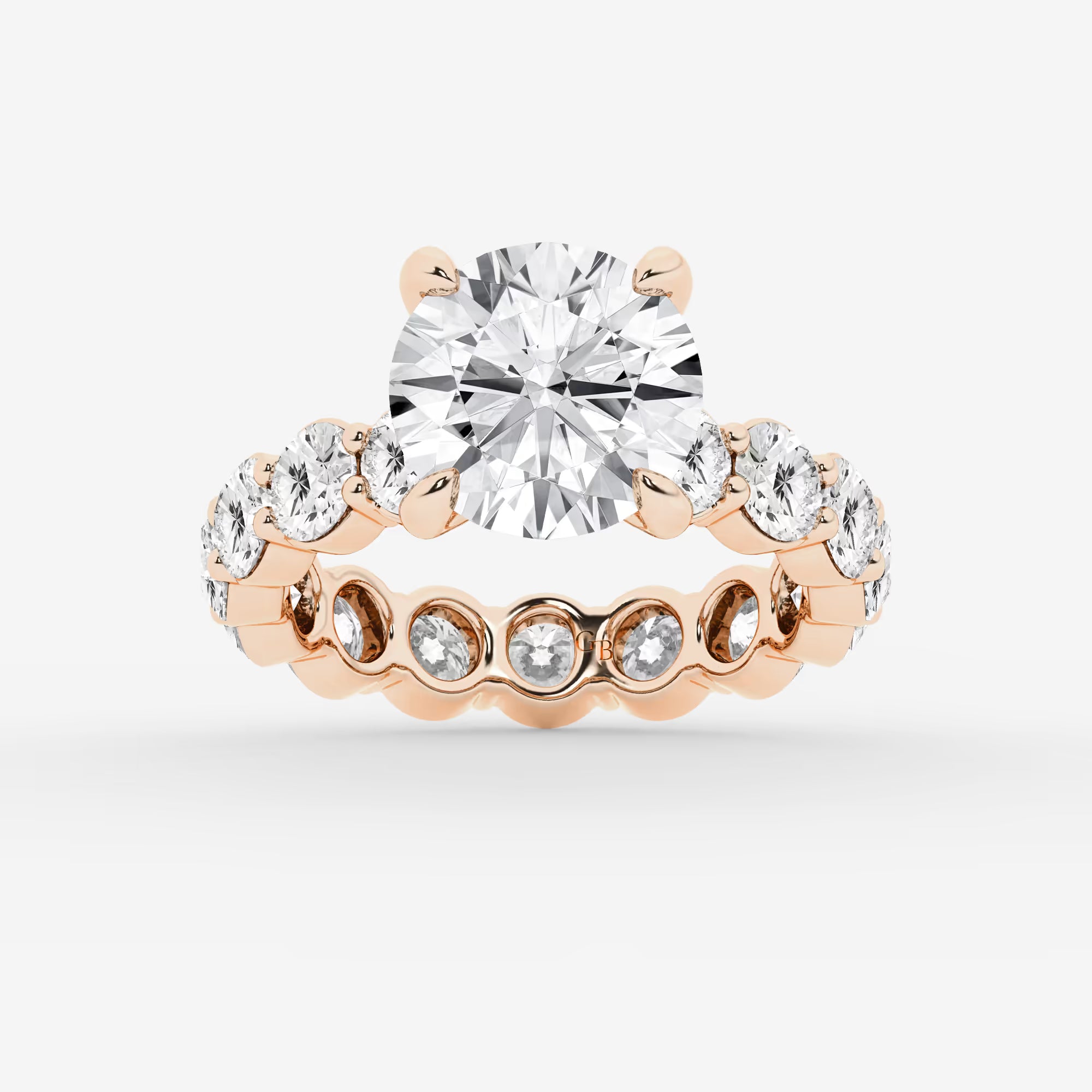 Round Cut Lab Grown Diamond Bridal Set