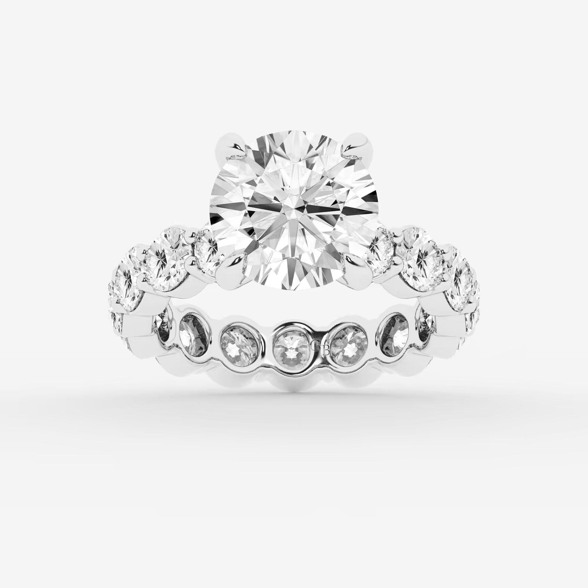Round Cut Lab Grown Diamond Bridal Set