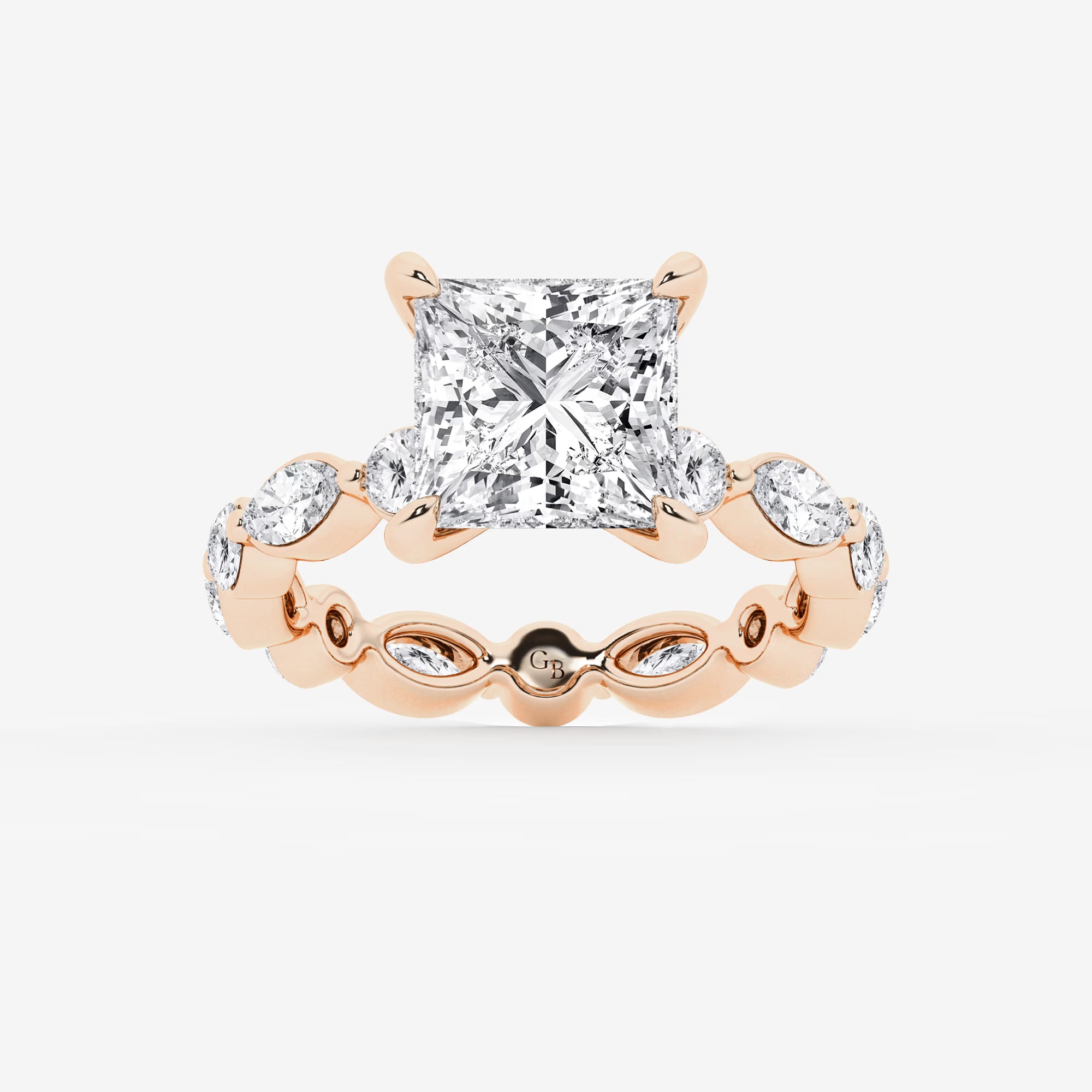 Princess Cut Lab Diamond Engagement Ring