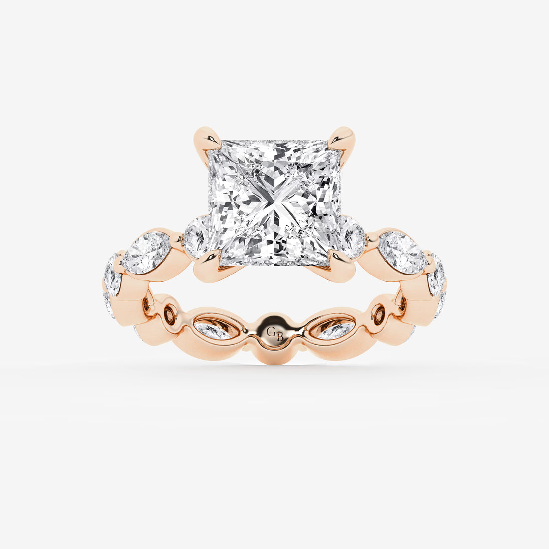 Princess Cut Lab Diamond Engagement Ring