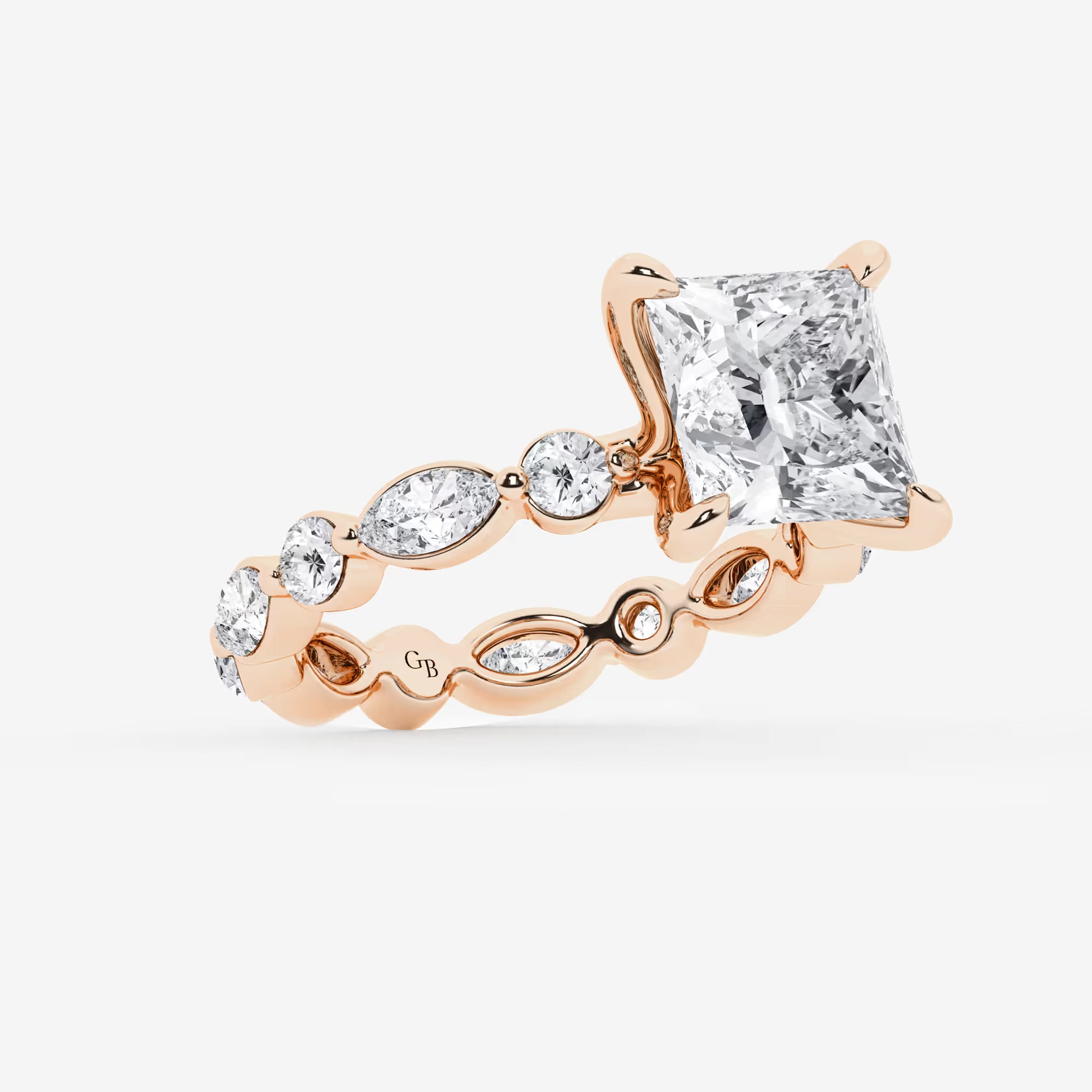 Princess Cut Lab Diamond Engagement Ring