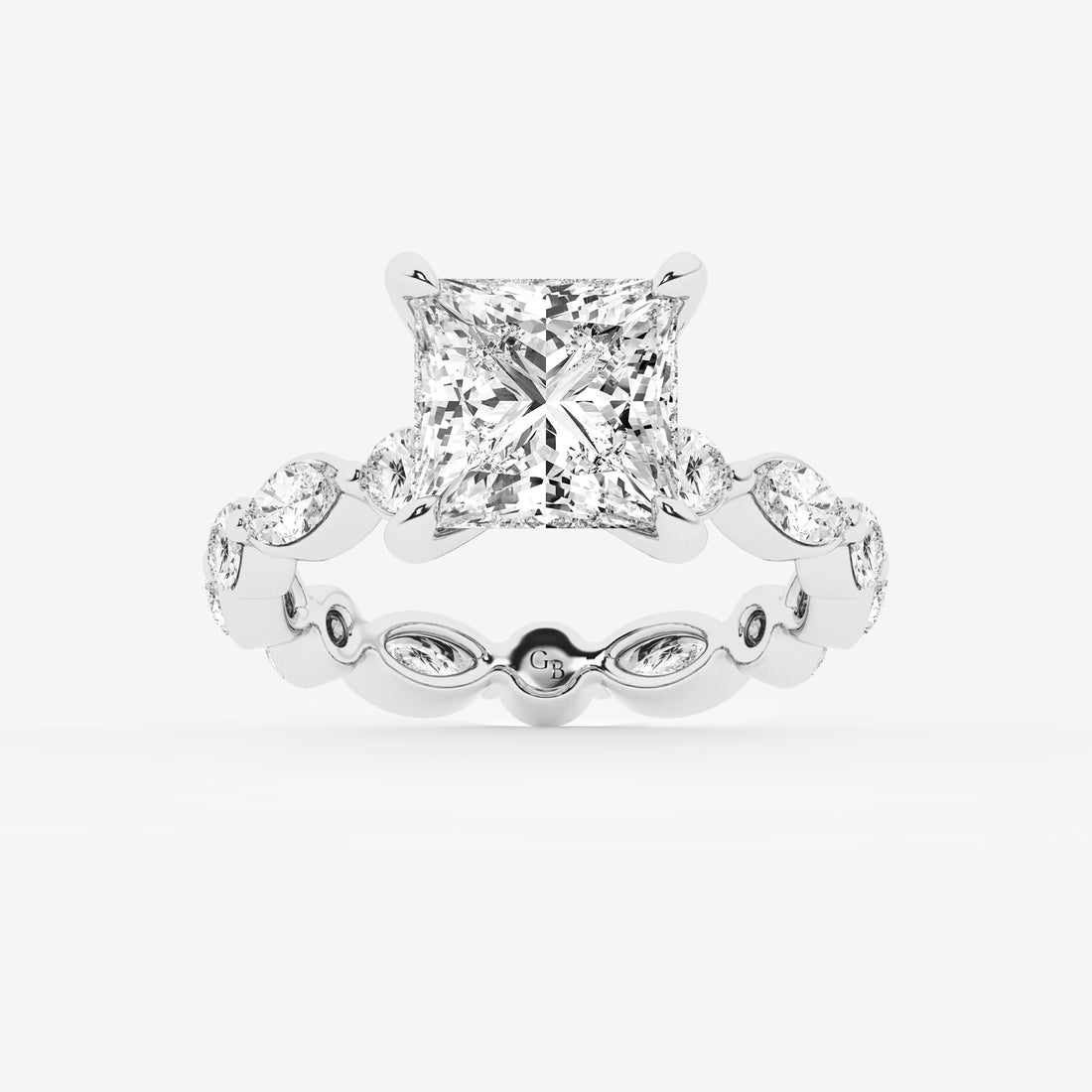 Princess Cut Lab Diamond Engagement Ring