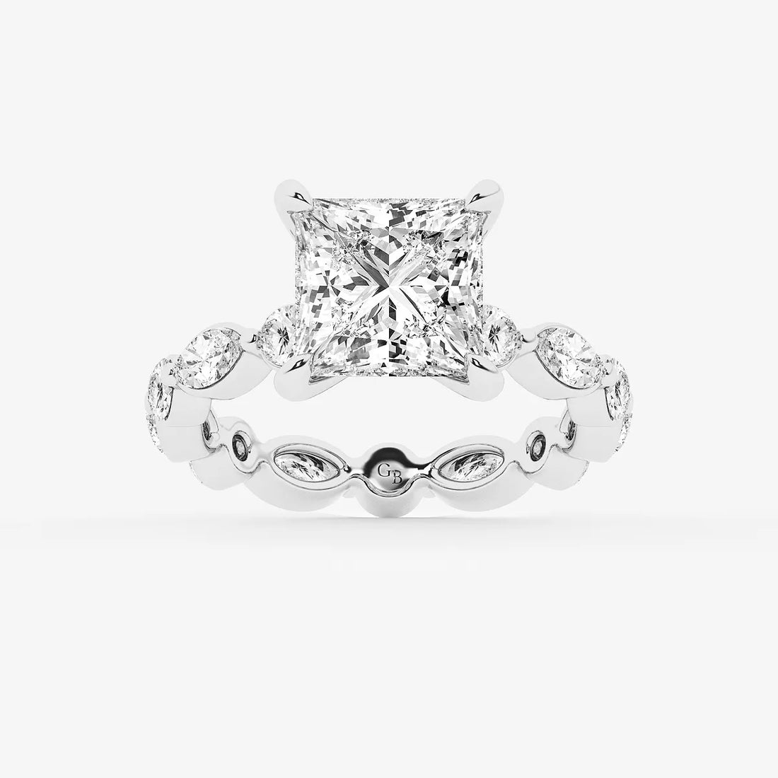 Princess Cut Lab Diamond Engagement Ring