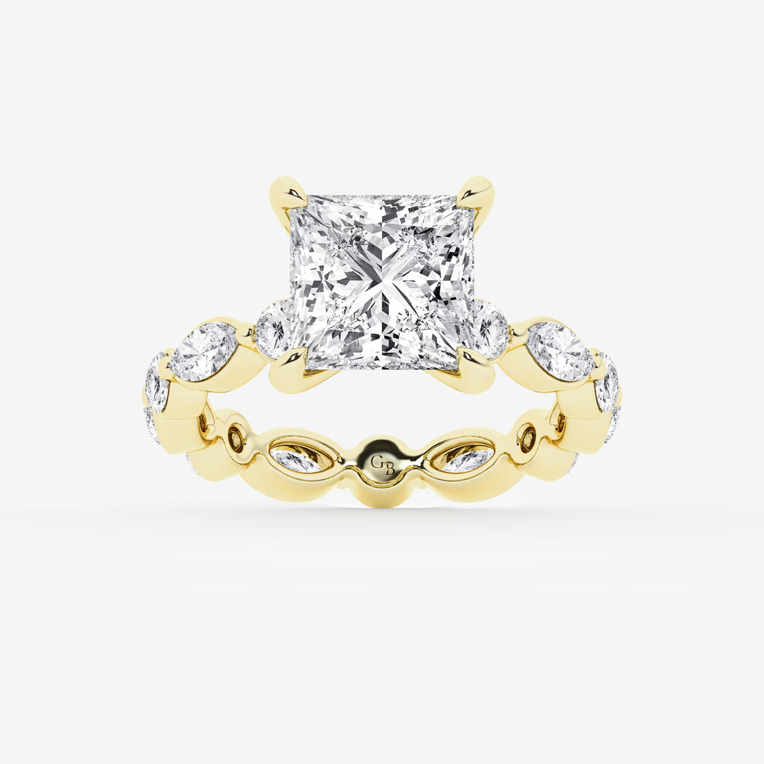 Princess Cut Lab Diamond Engagement Ring