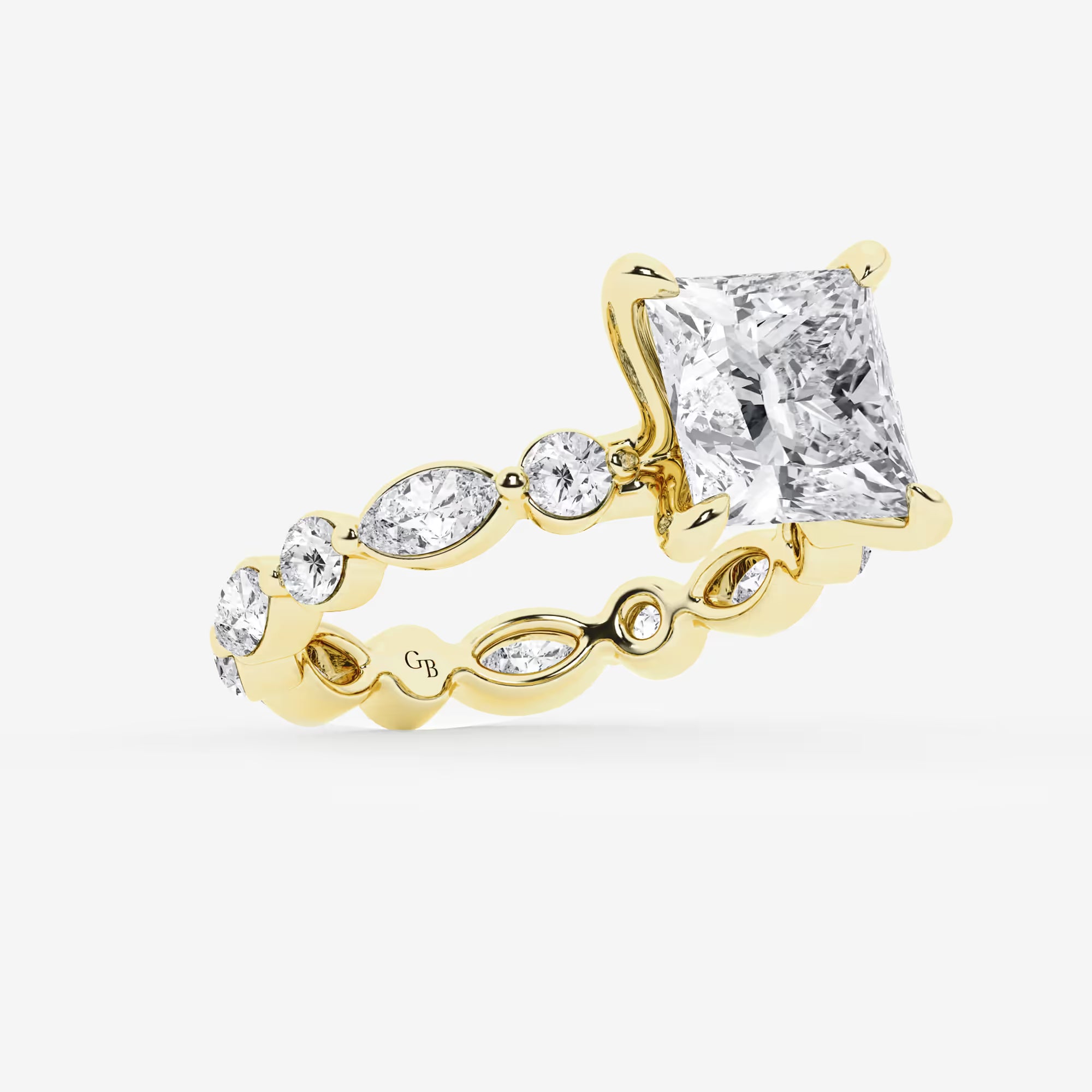 Princess Cut Lab Diamond Engagement Ring