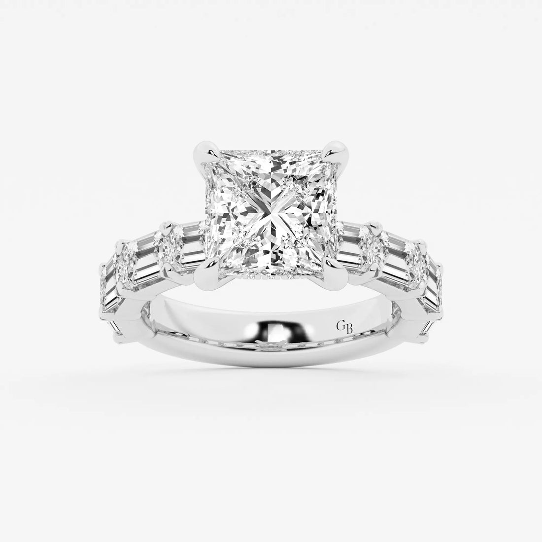 Princess Cut Lab Diamond Engagement Ring