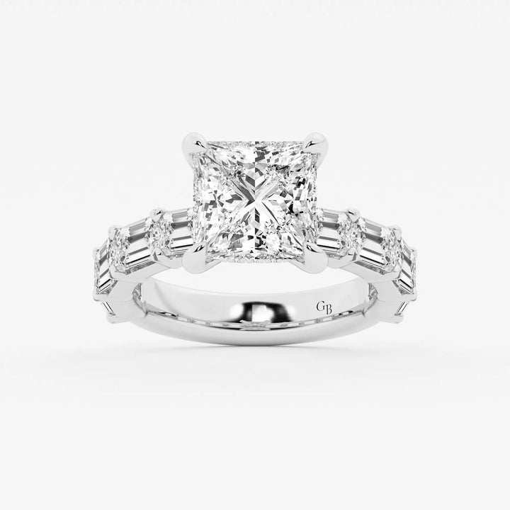 Princess Cut Lab Diamond Engagement Ring