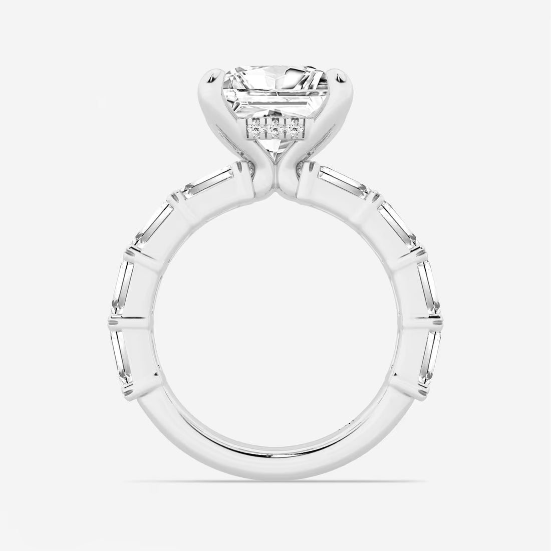 Princess Cut Lab Diamond Engagement Ring