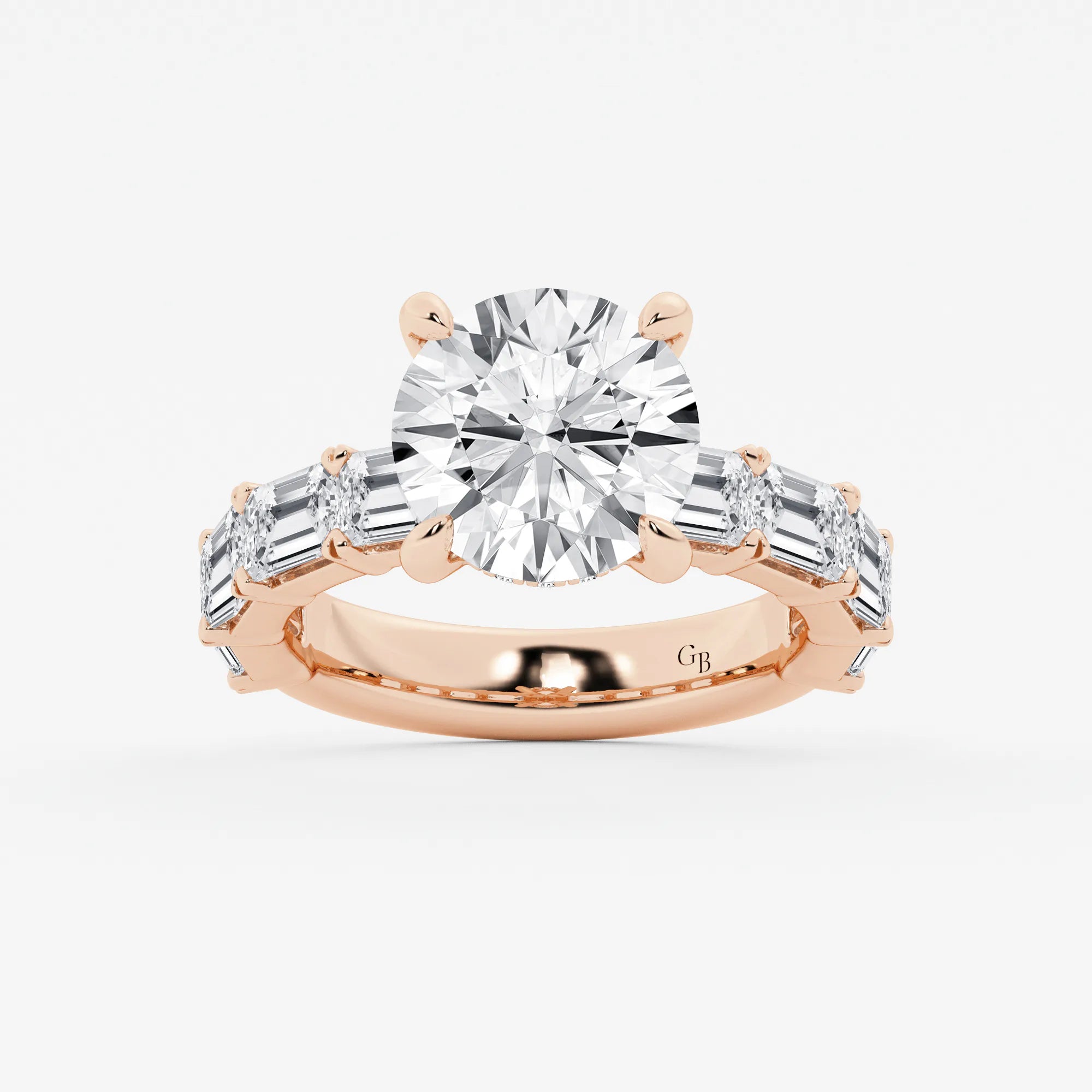 Round Cut Lab Grown Diamond Engagement Ring