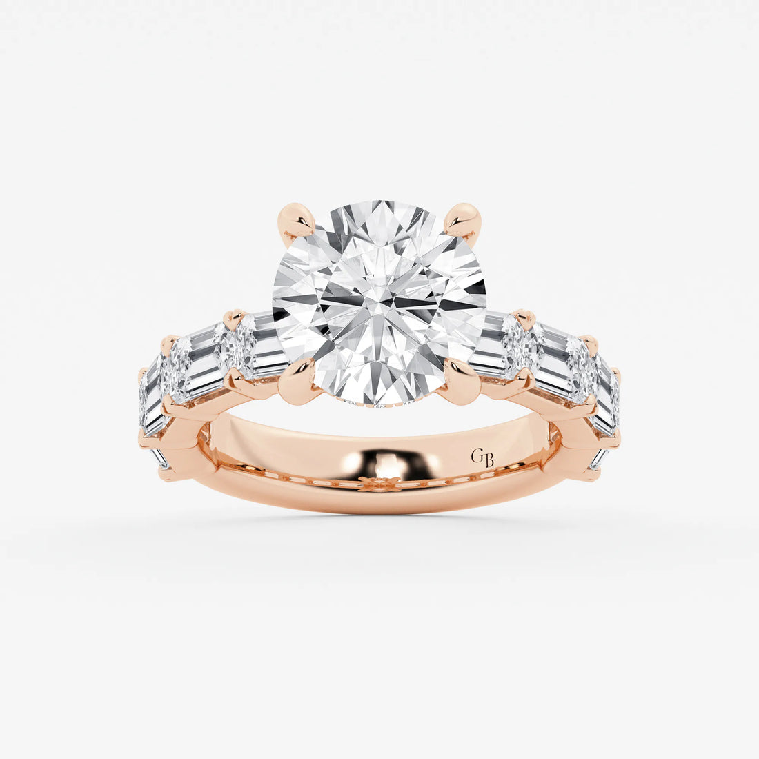 Round Cut Lab Grown Diamond Engagement Ring