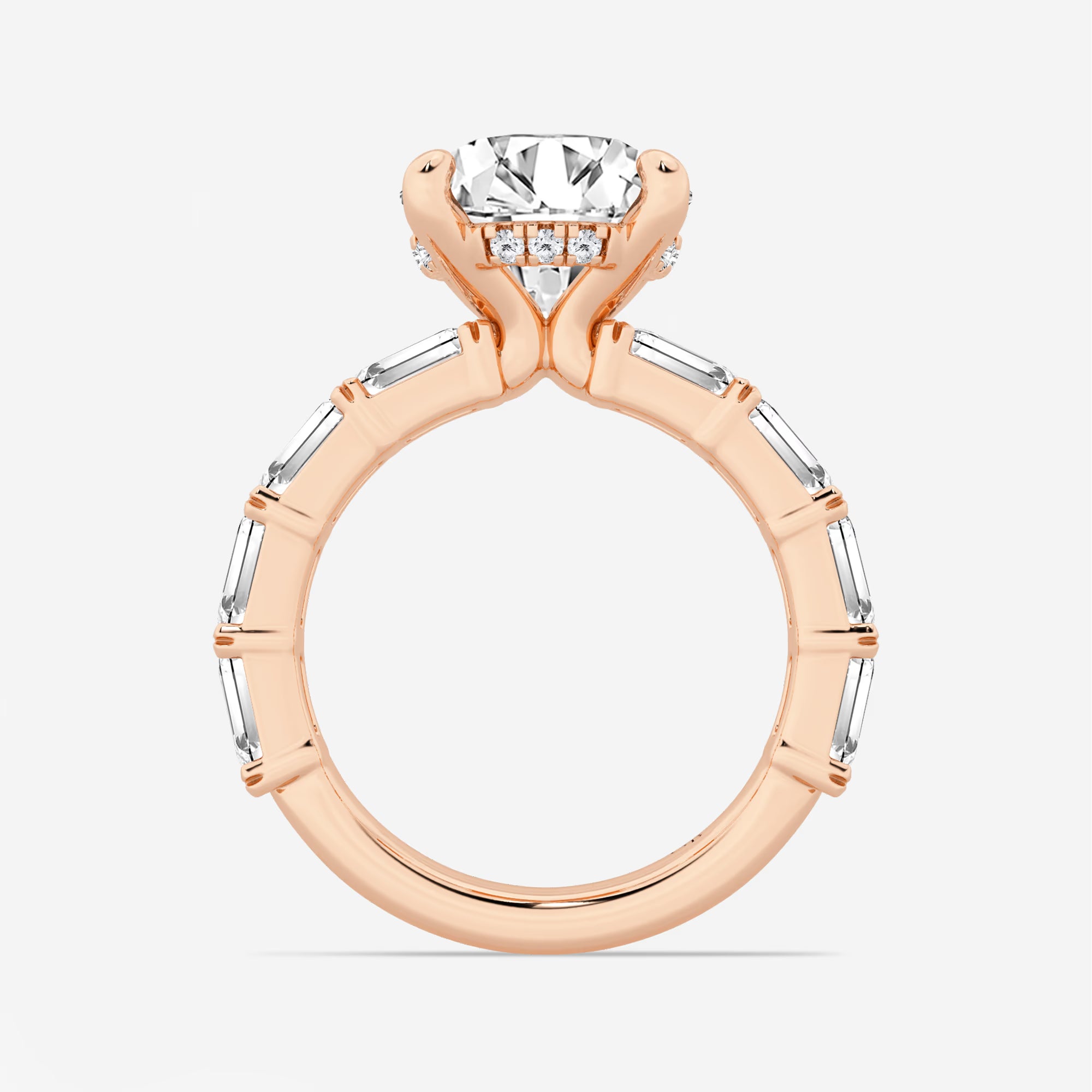 Round Cut Lab Grown Diamond Engagement Ring