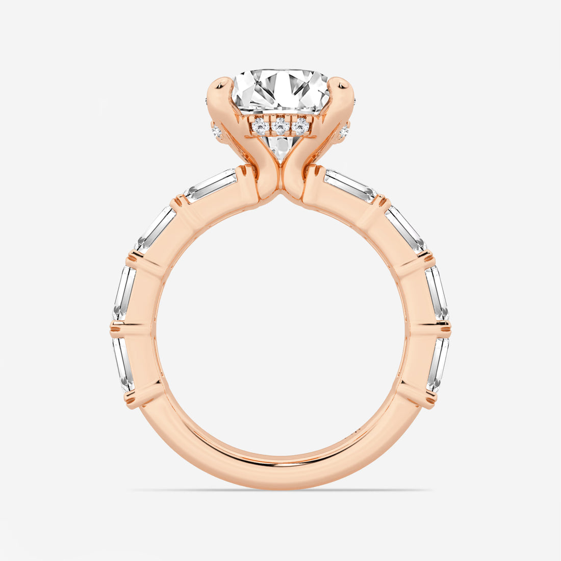 Round Cut Lab Grown Diamond Engagement Ring