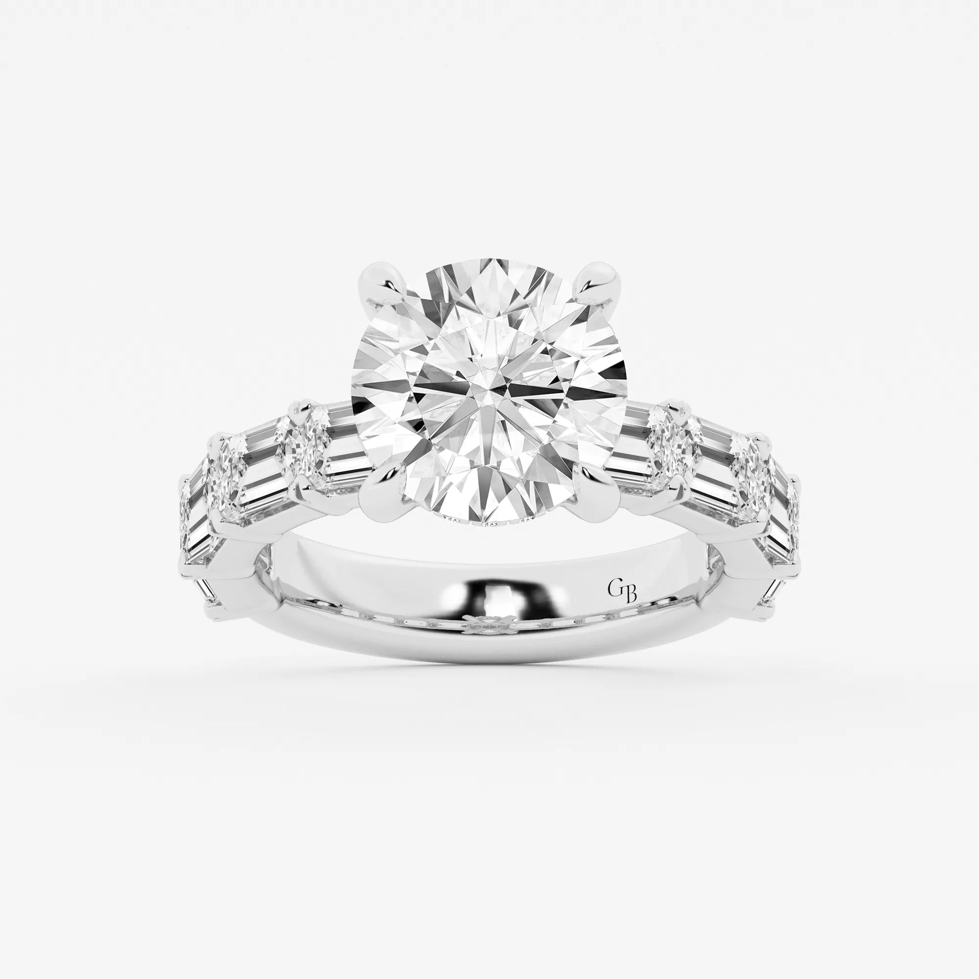 Round Cut Lab Grown Diamond Engagement Ring