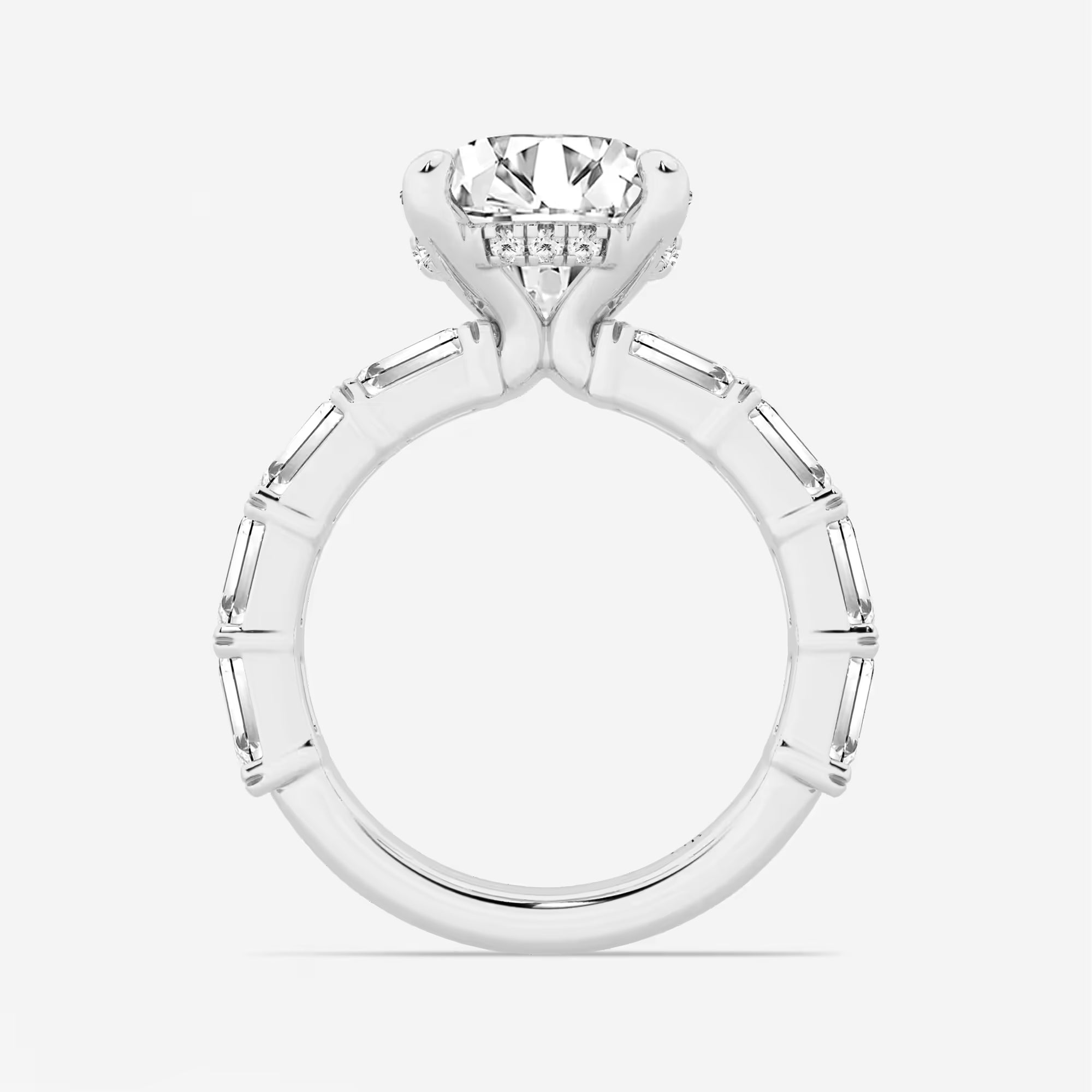 Round Cut Lab Grown Diamond Engagement Ring