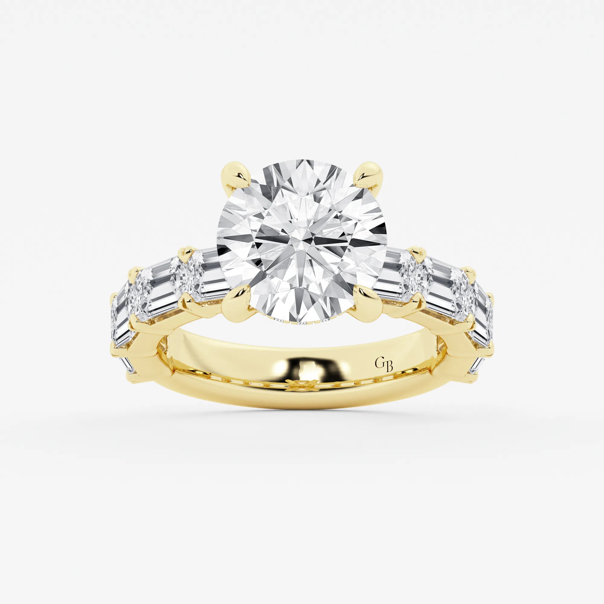 Round Cut Lab Grown Diamond Engagement Ring