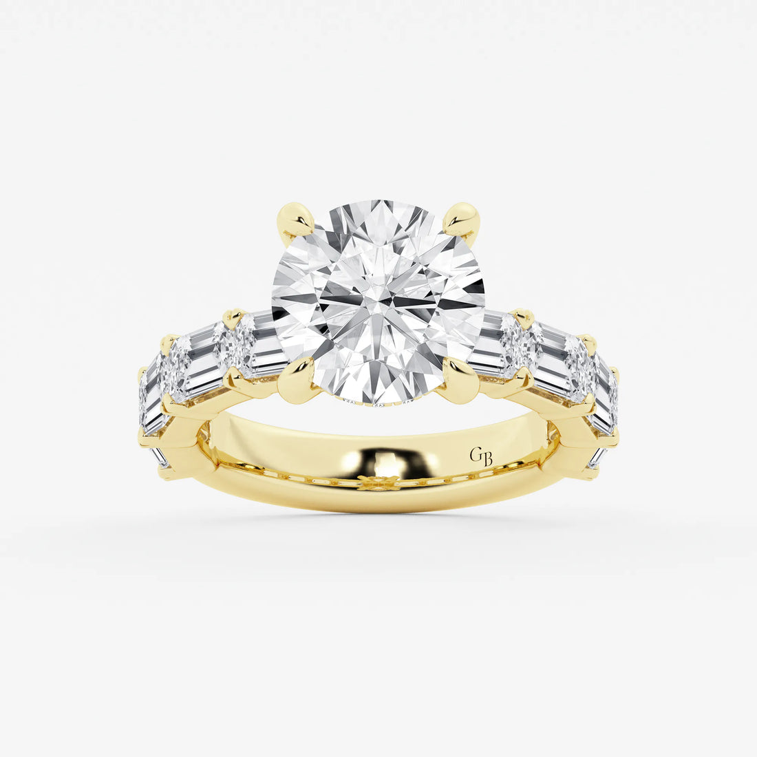 Round Cut Lab Grown Diamond Engagement Ring