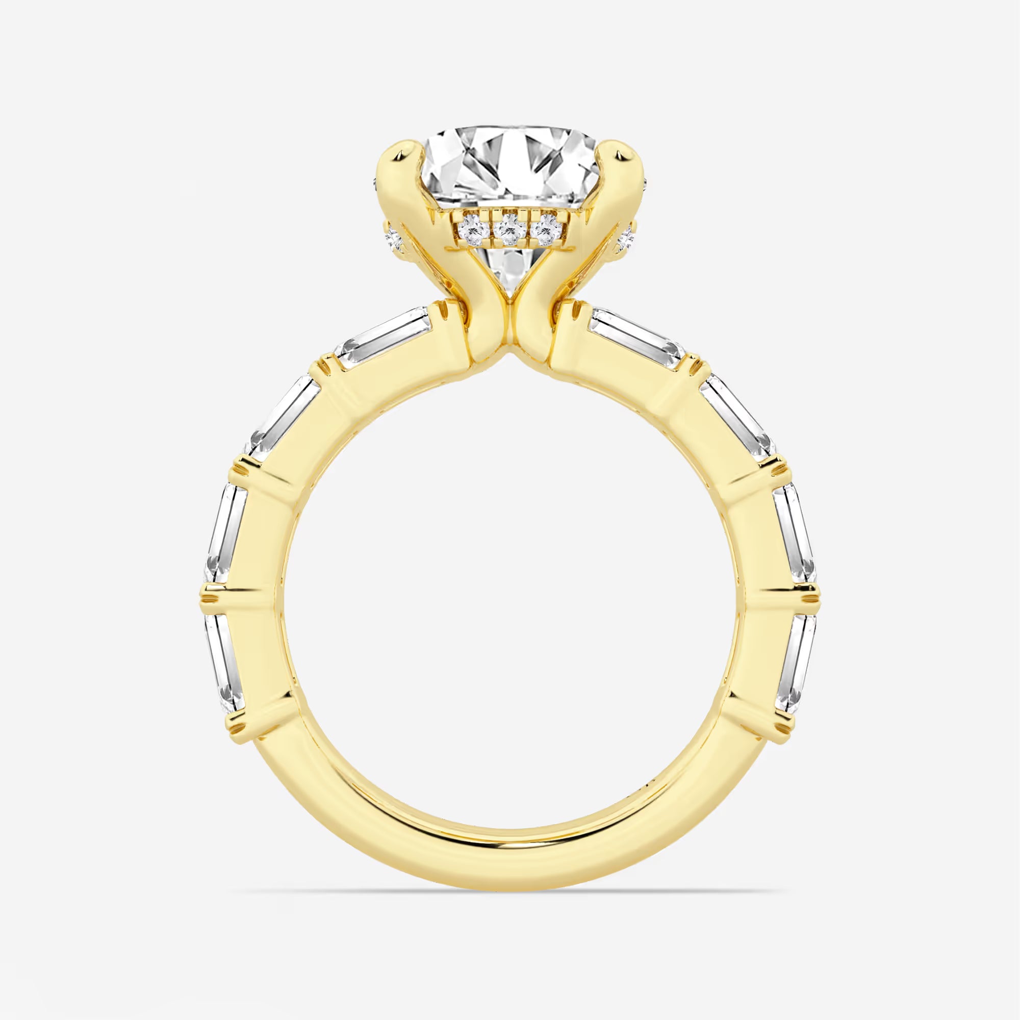 Round Cut Lab Grown Diamond Engagement Ring