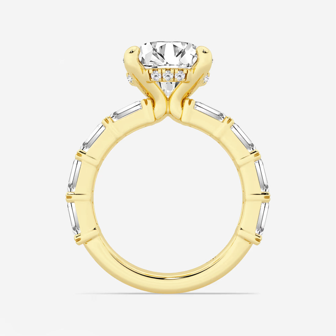 Round Cut Lab Grown Diamond Engagement Ring