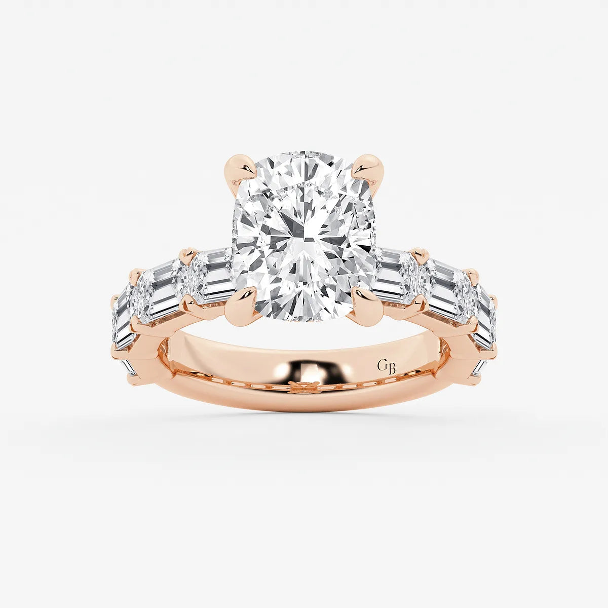 Princess Cut Lab Diamond Engagement Ring