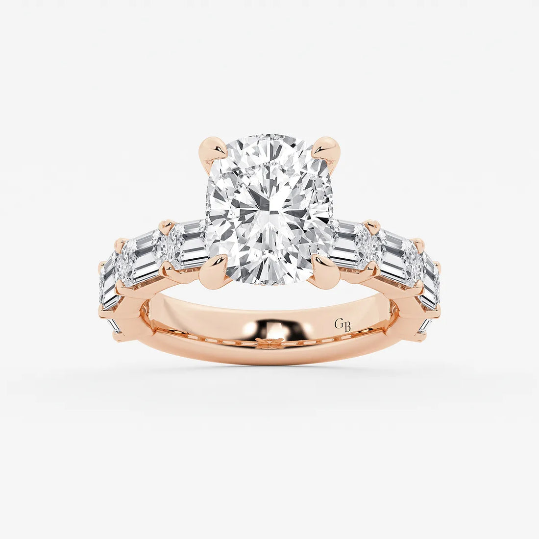Princess Cut Lab Diamond Engagement Ring