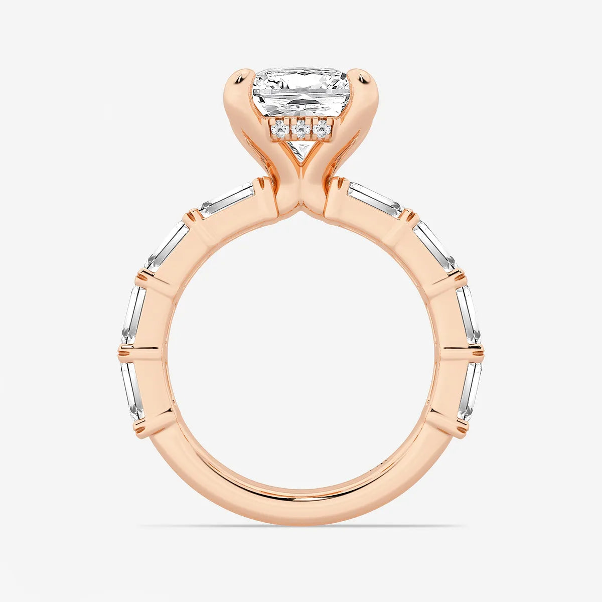 Princess Cut Lab Diamond Engagement Ring
