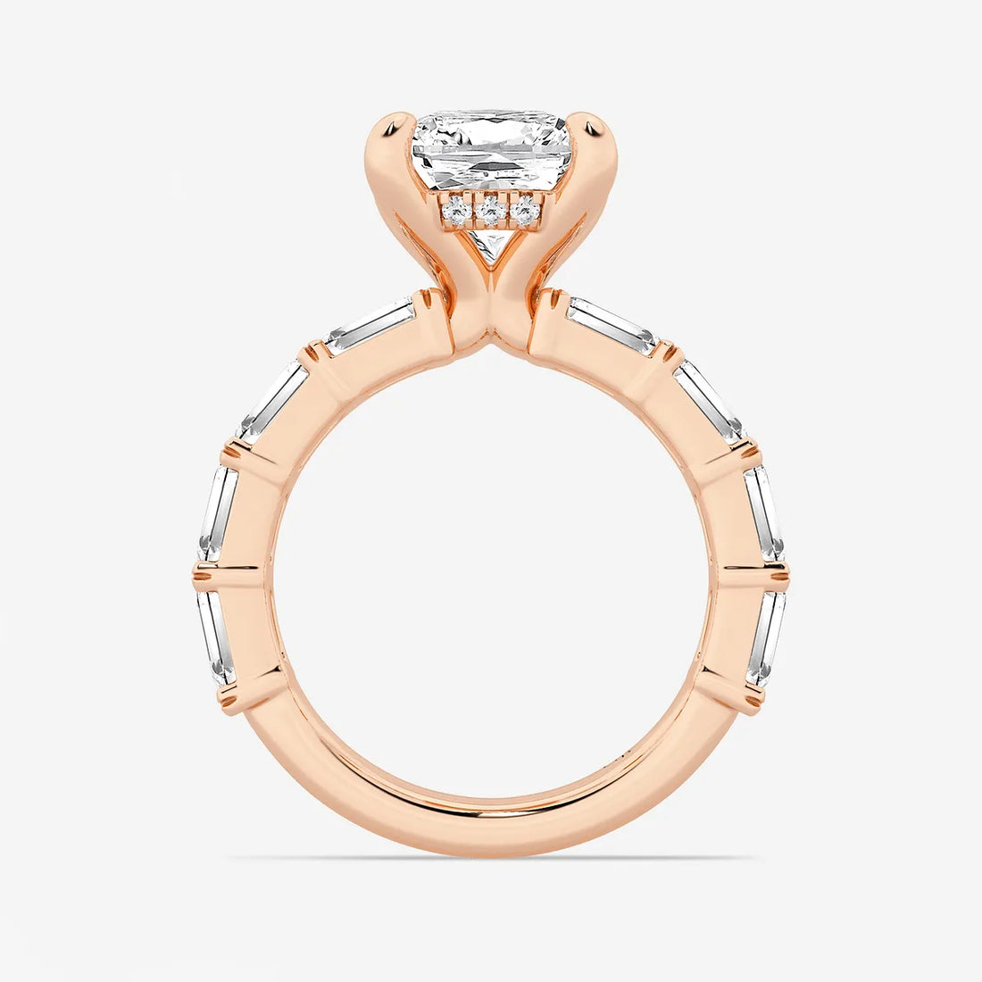 Princess Cut Lab Diamond Engagement Ring