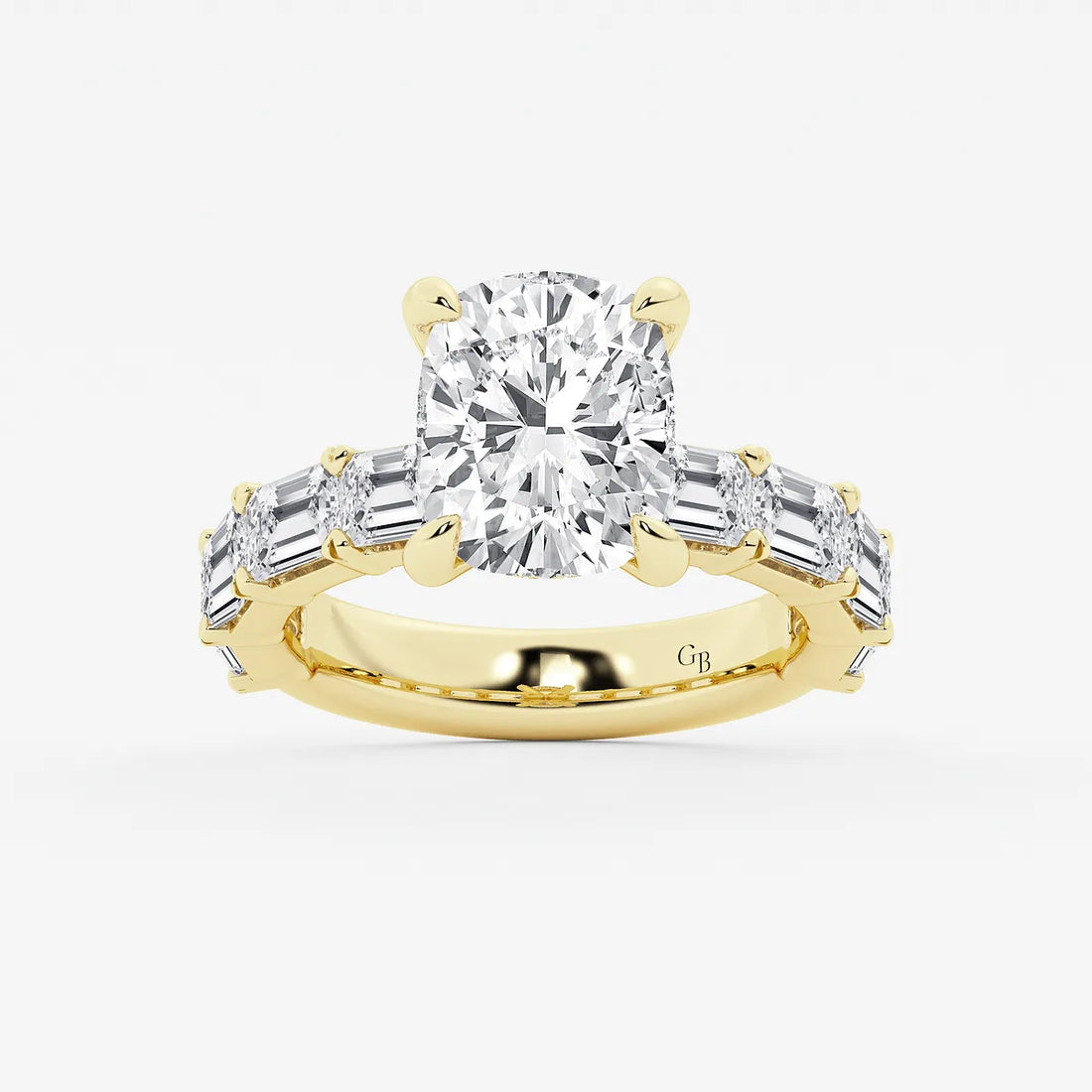 Princess Cut Lab Diamond Engagement Ring