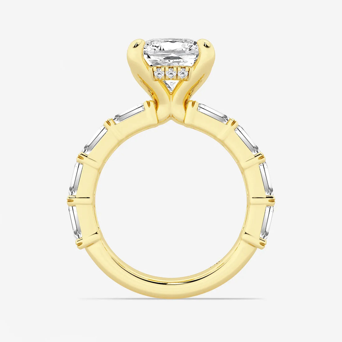 Princess Cut Lab Diamond Engagement Ring