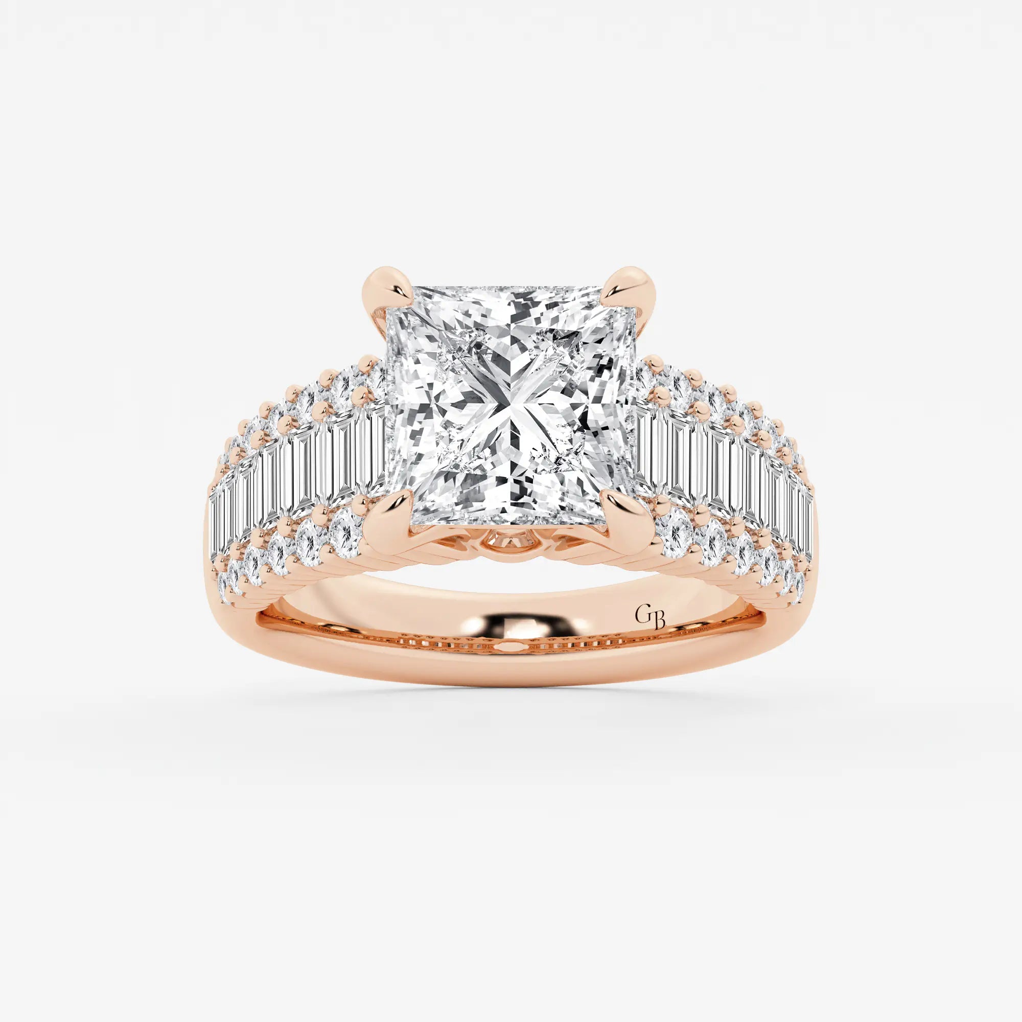 Princess Cut Lab Diamond Engagement Ring