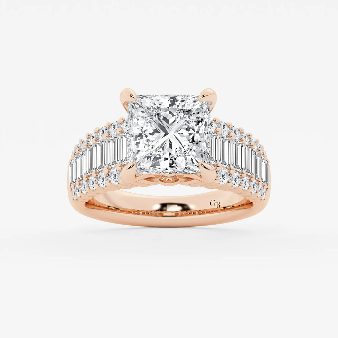 Princess Cut Lab Diamond Engagement Ring