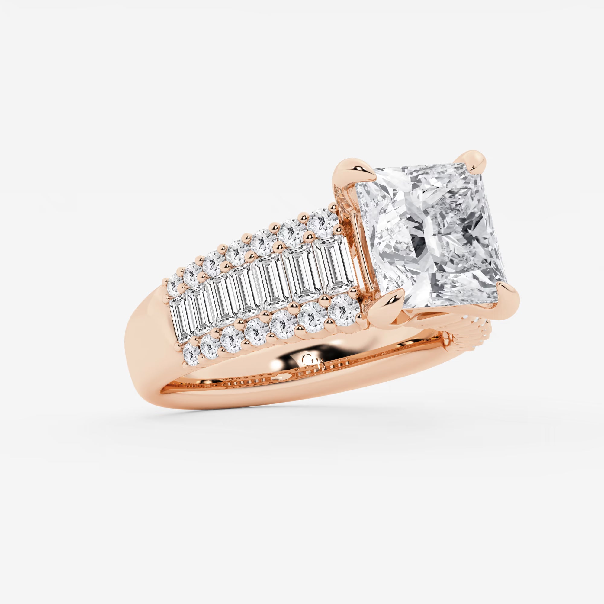 Princess Cut Lab Diamond Engagement Ring