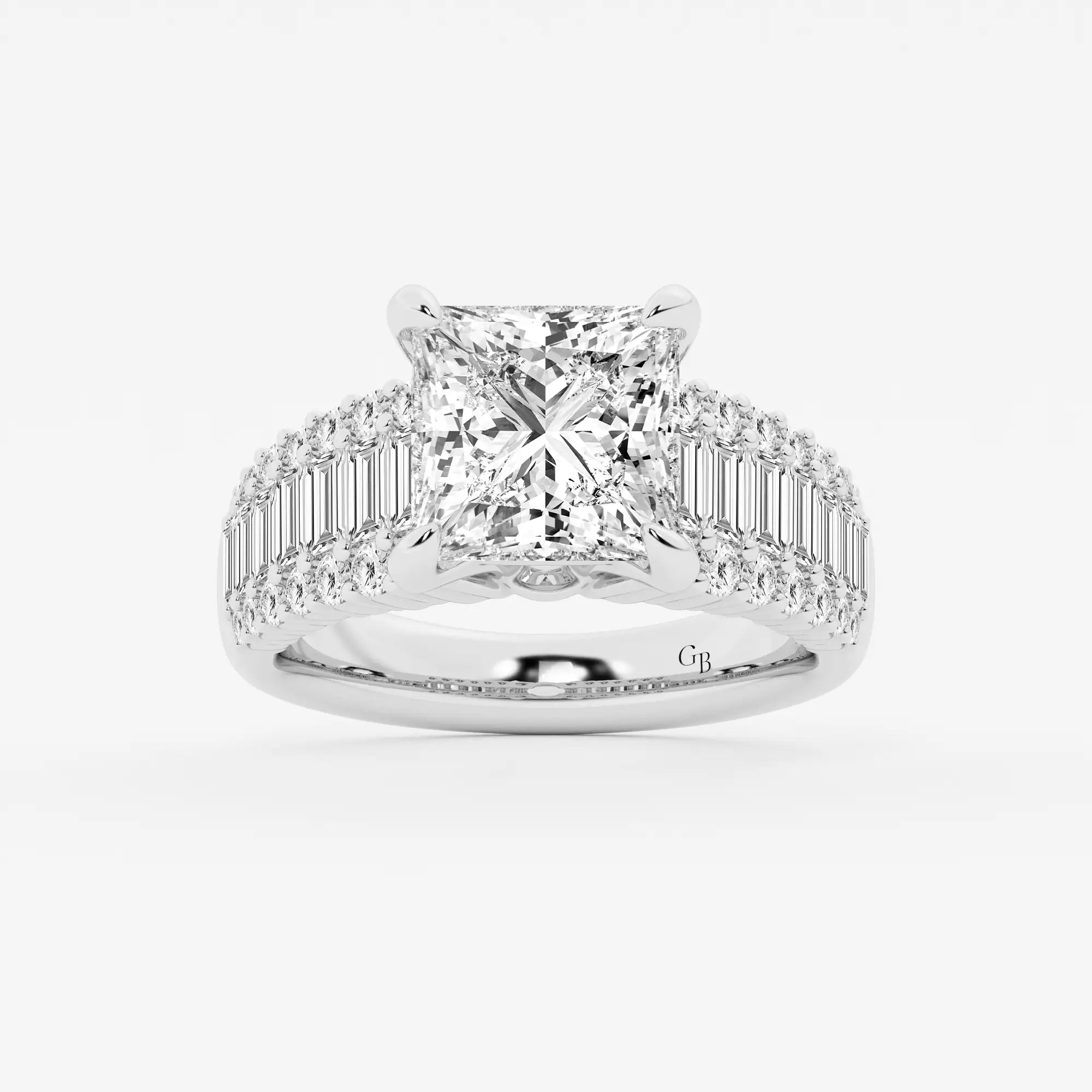 Princess Cut Lab Diamond Engagement Ring