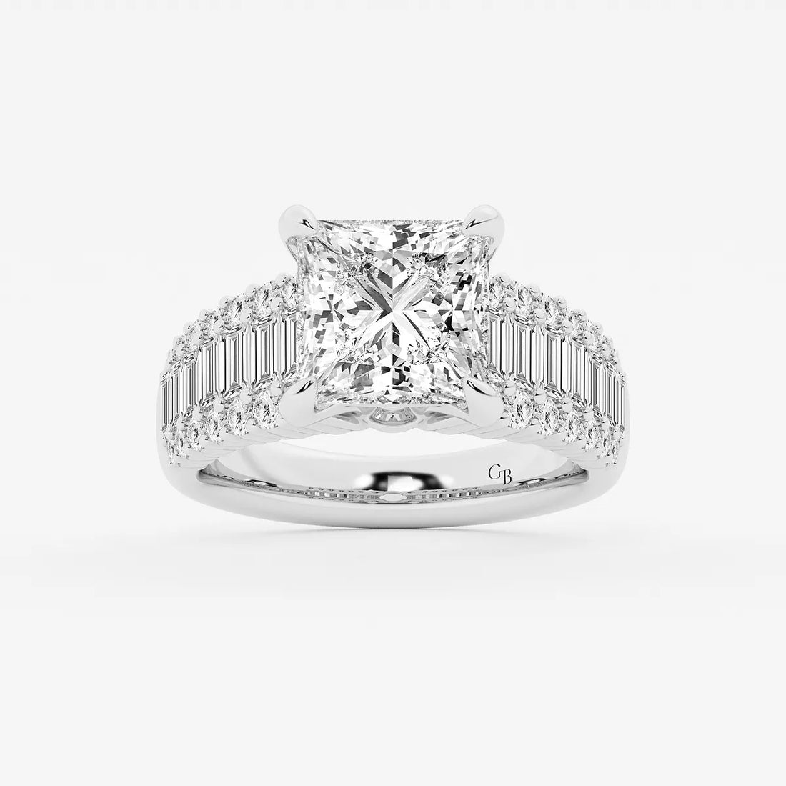 Princess Cut Lab Diamond Engagement Ring