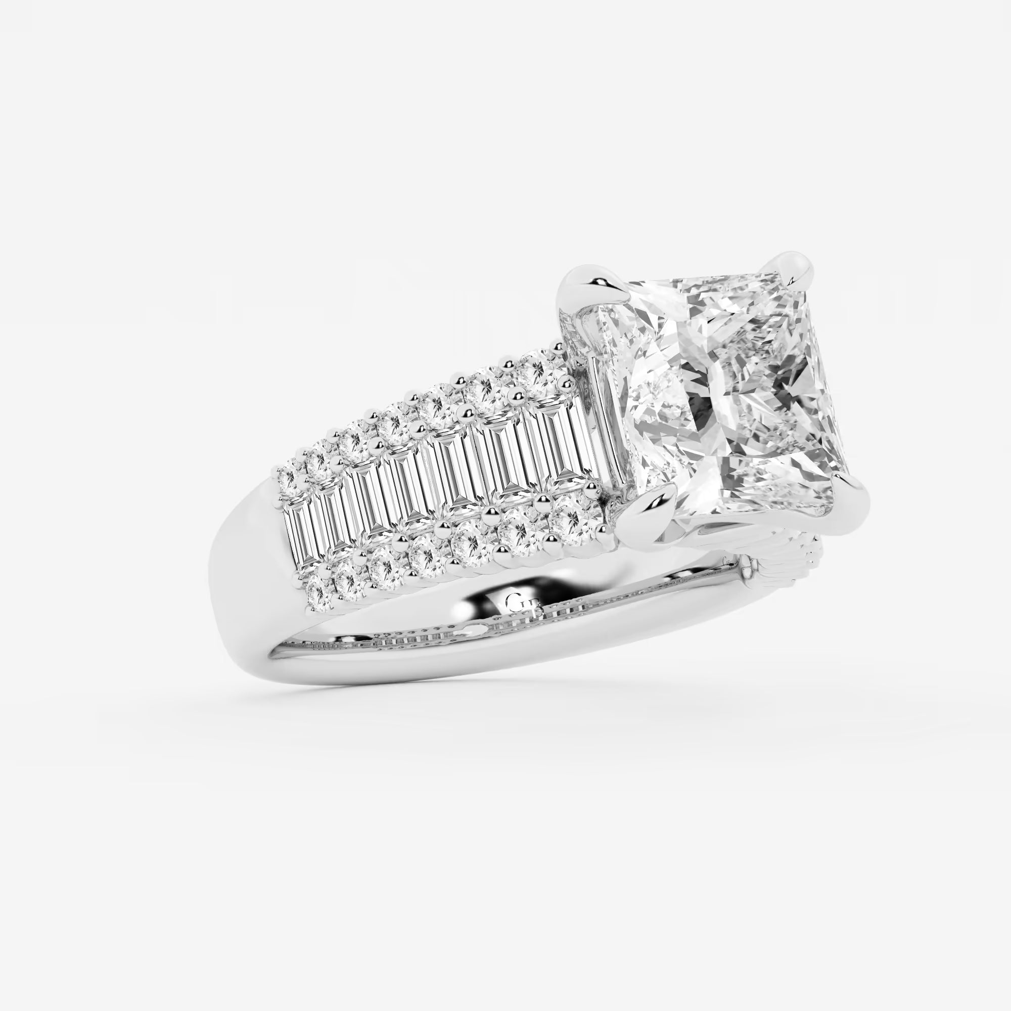 Princess Cut Lab Diamond Engagement Ring