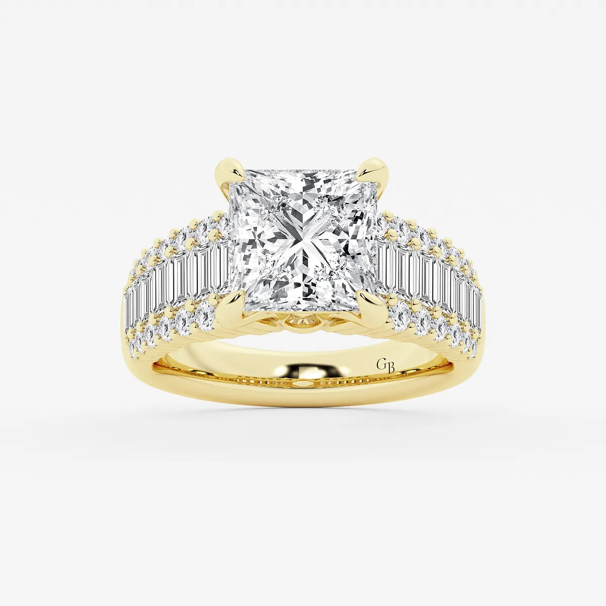 Princess Cut Lab Diamond Engagement Ring