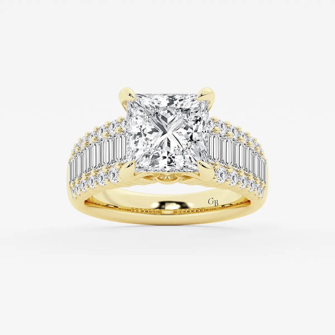 Princess Cut Lab Diamond Engagement Ring