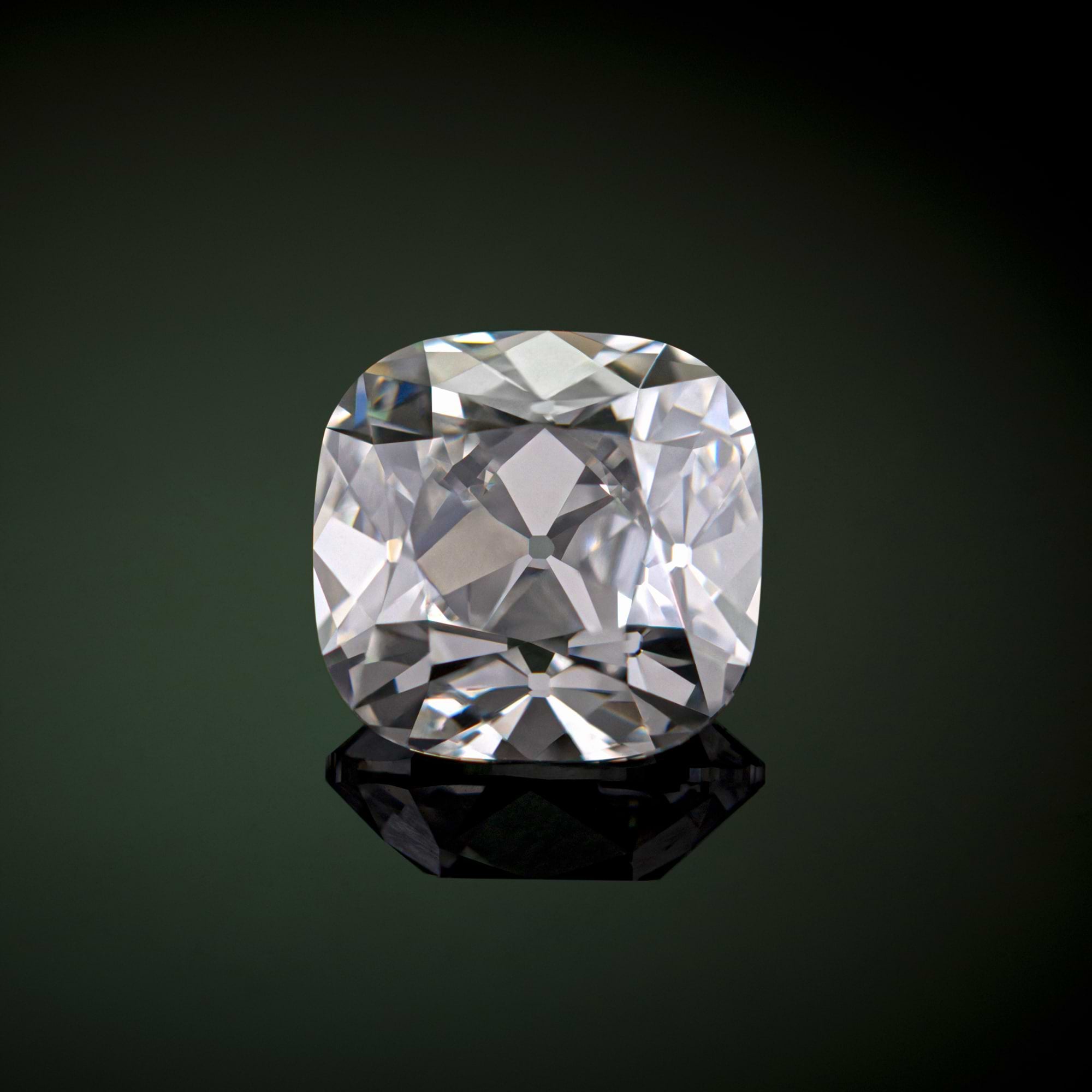 Cushion Cut Lab Grown Diamond Art Deco Double Halo Engagement Ring