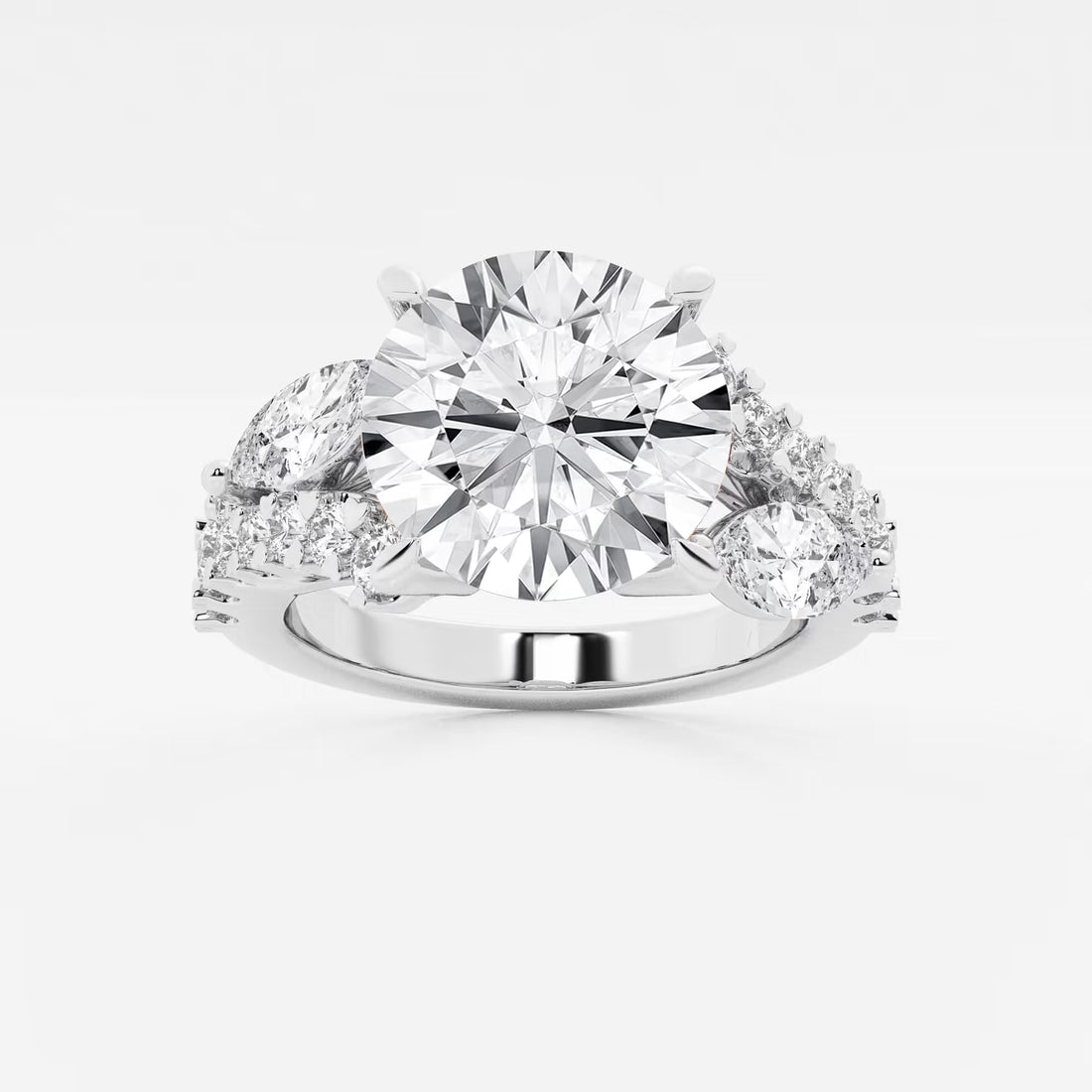 Round Cut Lab Grown Diamond Engagement Ring
